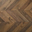 Helston Natural Gloss Dark oak effect Laminate Flooring Sample
