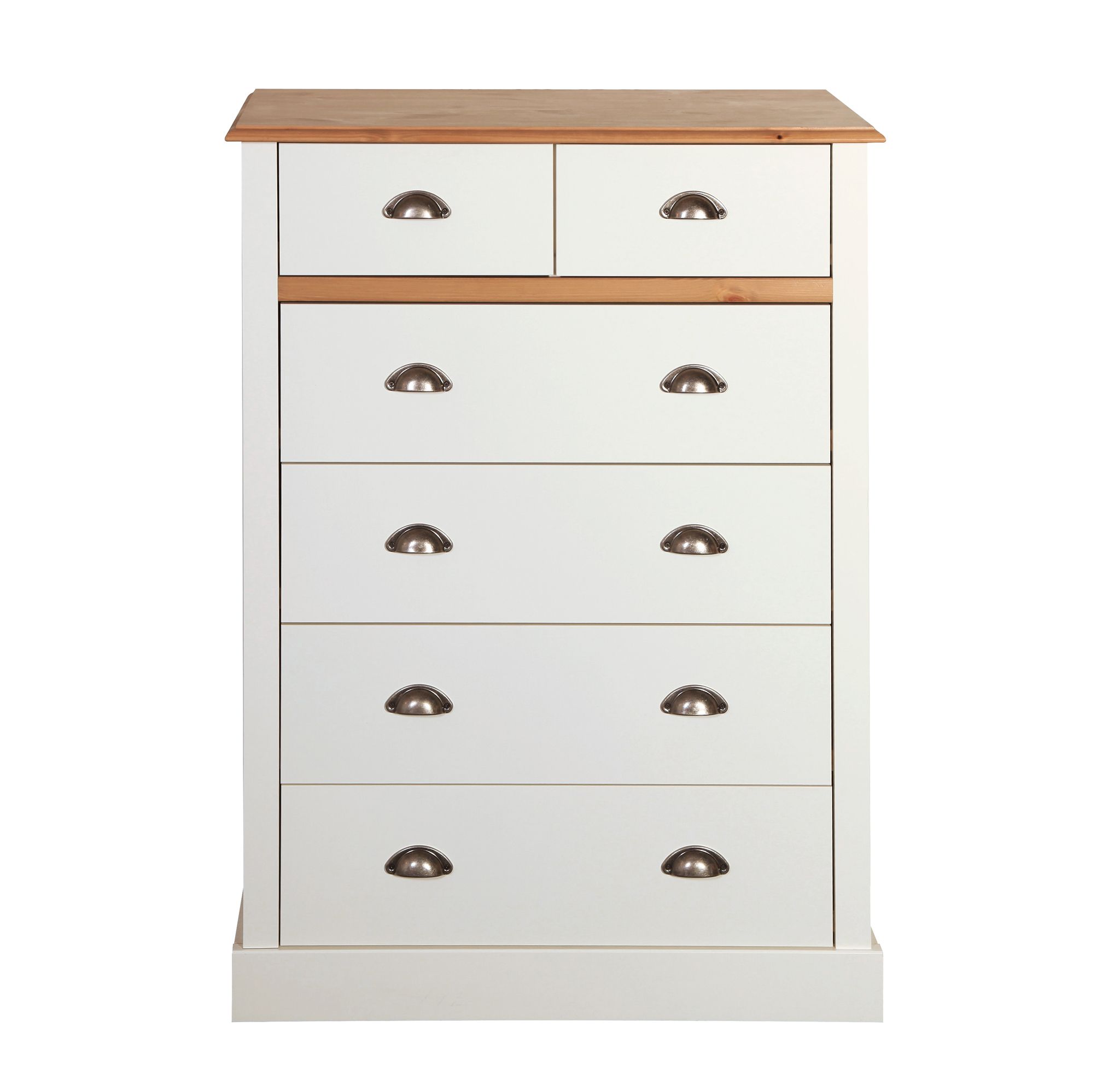 Hemsworth Cream oak effect MDF & pine 6 Drawer Chest of drawers (H)1070mm (W)780mm (D)400mm