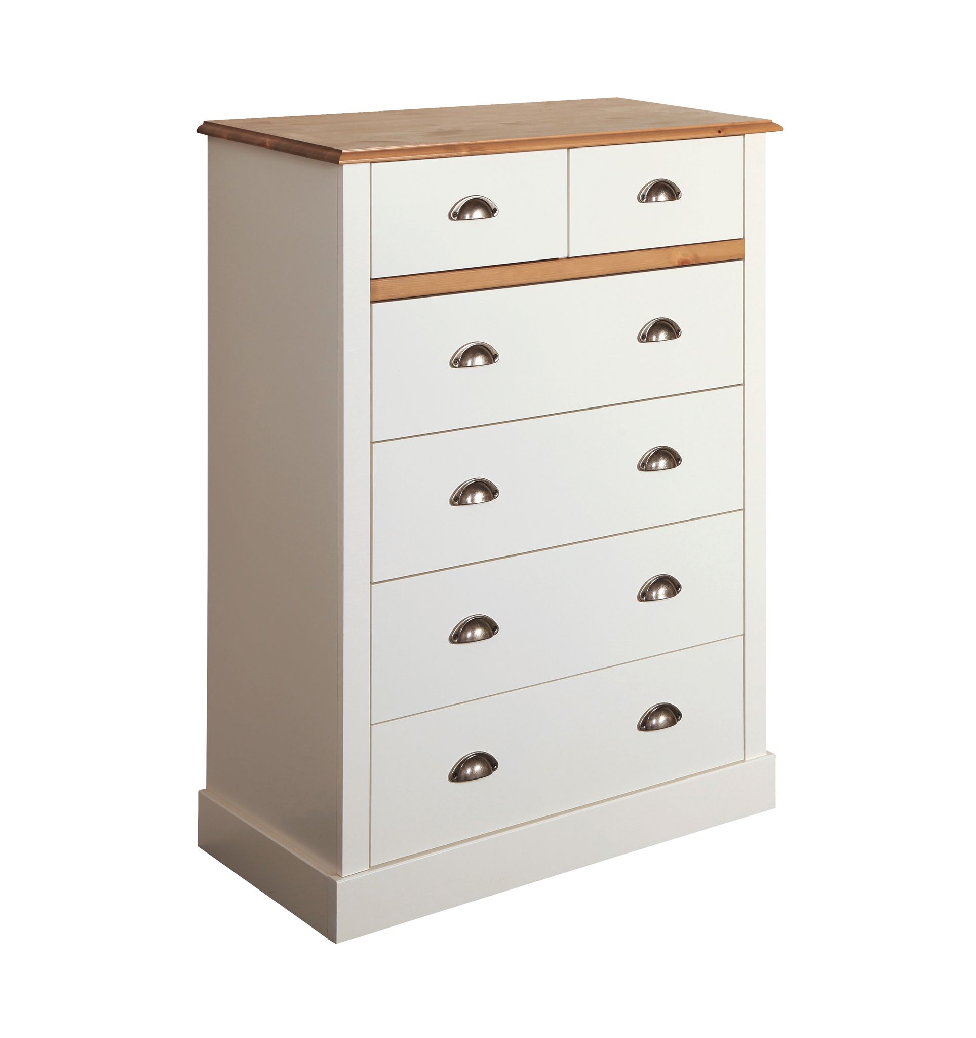 Hemsworth Cream oak effect MDF & pine 6 Drawer Chest of drawers (H)1070mm (W)780mm (D)400mm