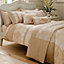 Heritage Beige Embroidered Quilted Throw