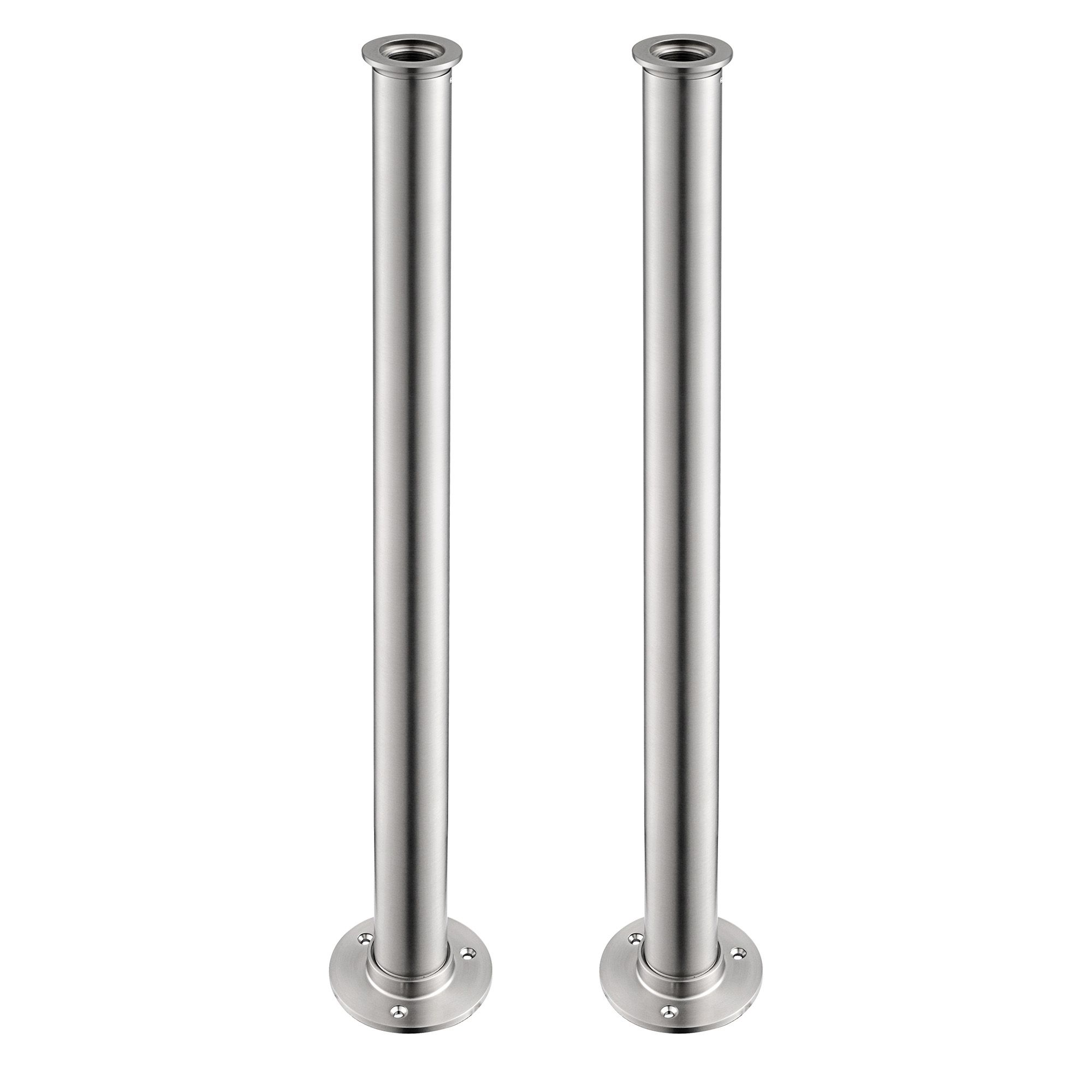 Heritage Highbrook Chrome effect Brass Bath standpipe (H)66cm, Pack of 2