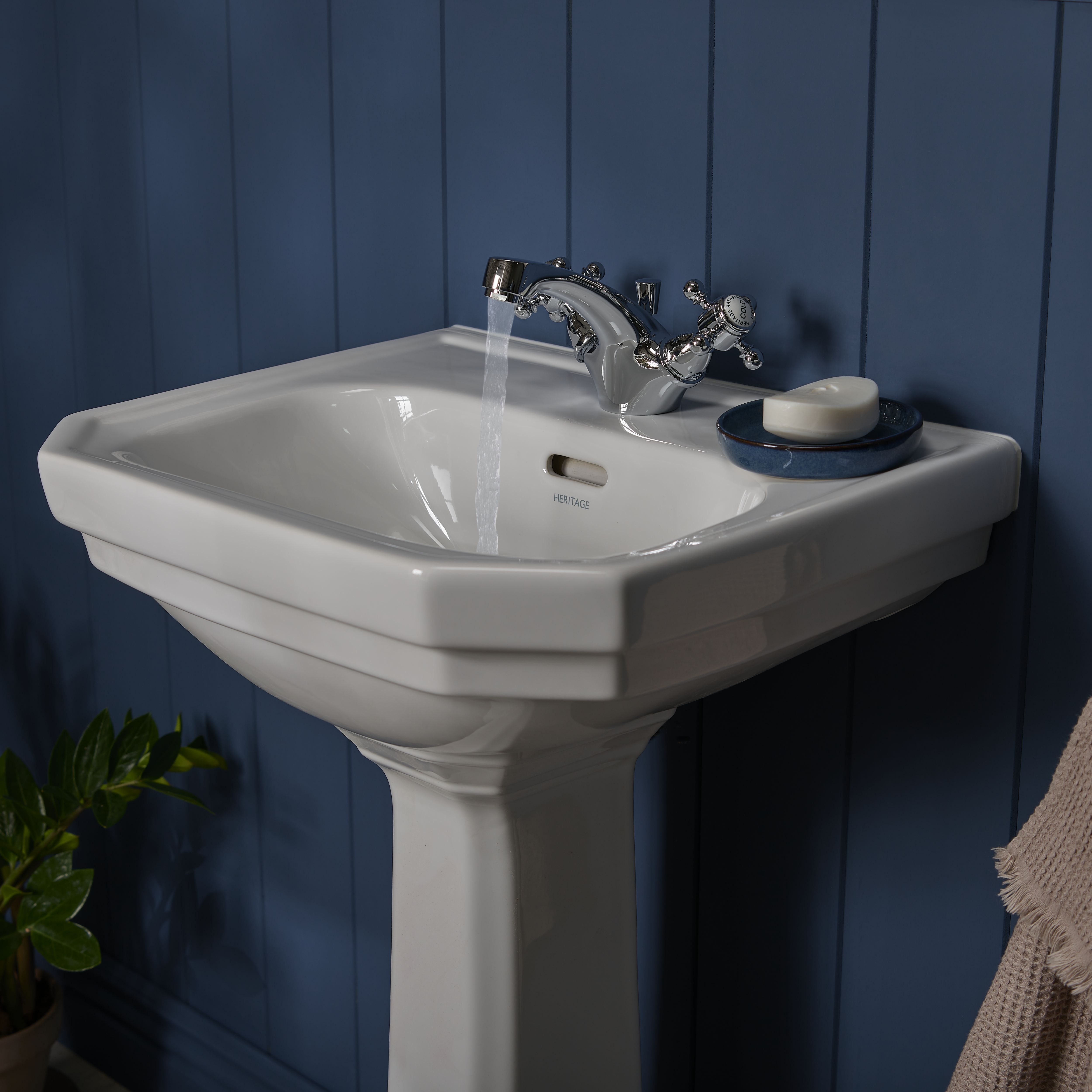 Heritage Highbrook Standard Chrome effect Basin Mixer Tap