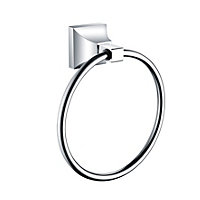 Heritage Lavington Gloss Polished Chrome effect Brass Wall-mounted Towel ring (W)18.5cm