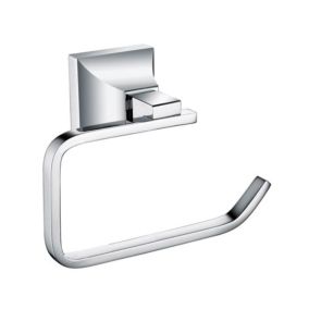 Heritage Lavington Gloss Polished Chrome effect Wall-mounted Toilet roll holder (H)145mm (W)150mm