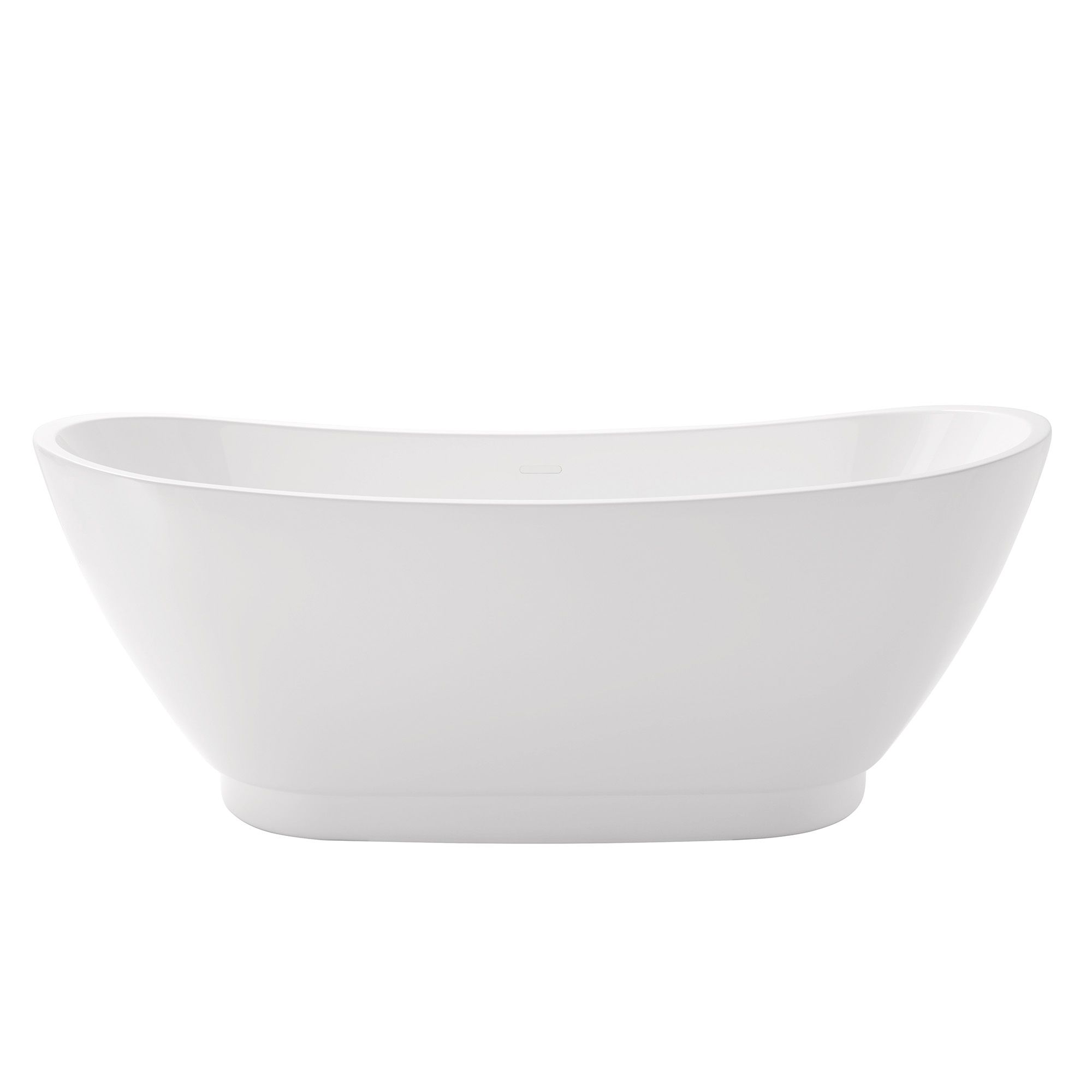 Heritage Oxted Gloss White Acrylic Curved Left or right-handed Double ended Bath (L)1750mm (W)745mm
