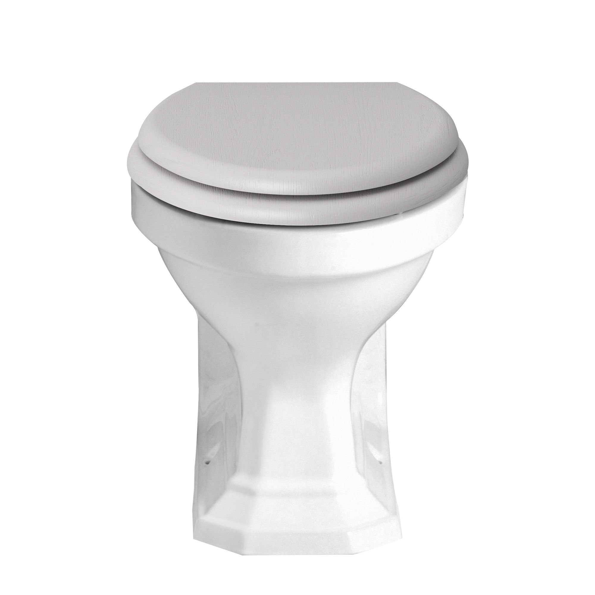 Heritage Upperton White Boxed rim Close-coupled Toilet Soft close seat