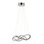 Heron Spiral Matt Aluminium alloy, silicone & steel Silver effect LED Ceiling light