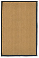 Herringbone weave Brown, black Rug 200cmx135cm