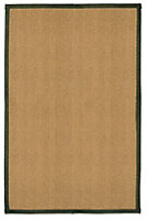 Herringbone weave Brown, green Rug 200cmx135cm