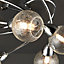 Hester Modern Chrome effect 5 Lamp Ceiling light