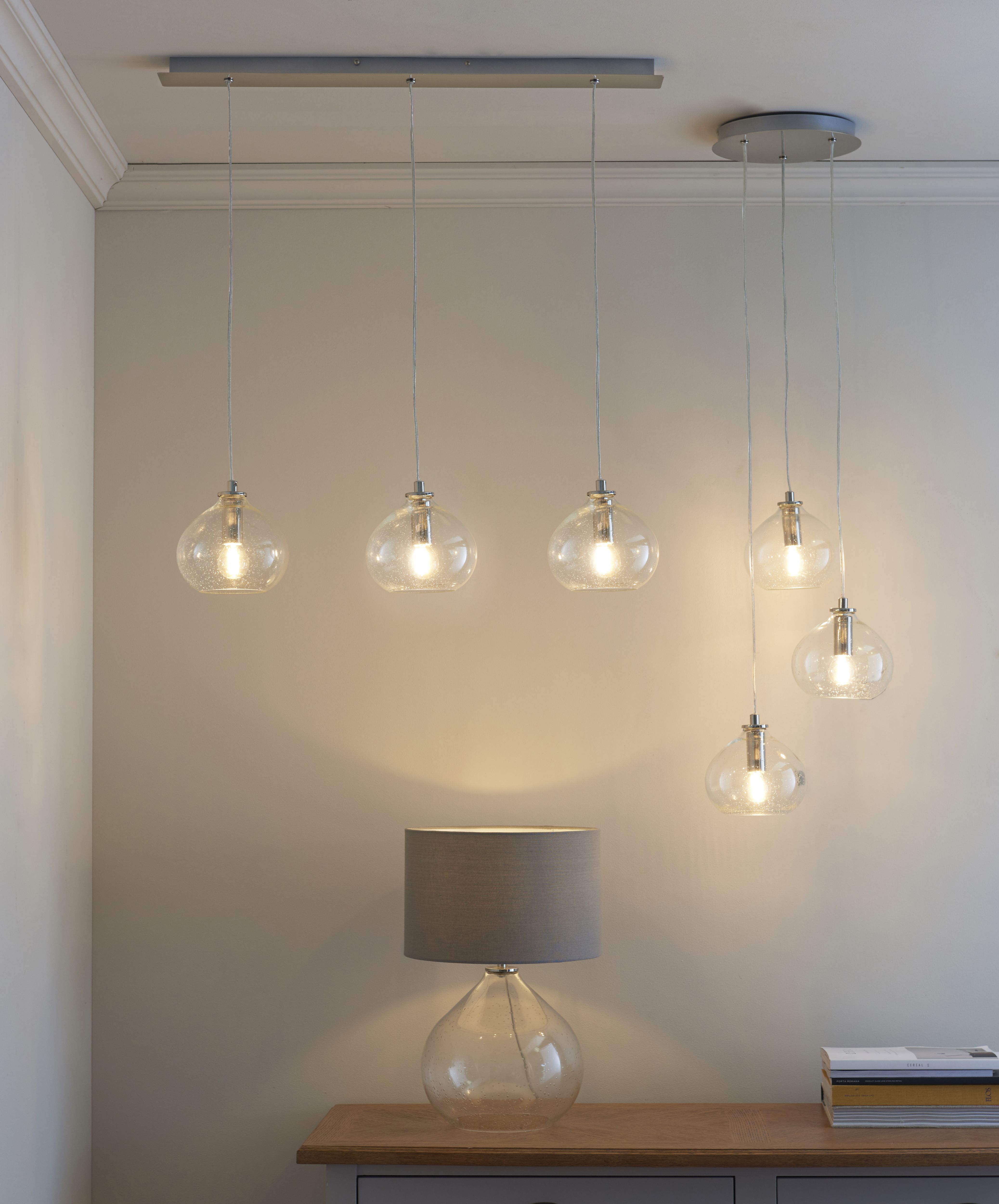 Hester Nickel Effect 3 Lamp Pendant Ceiling Light | DIY At B&Q