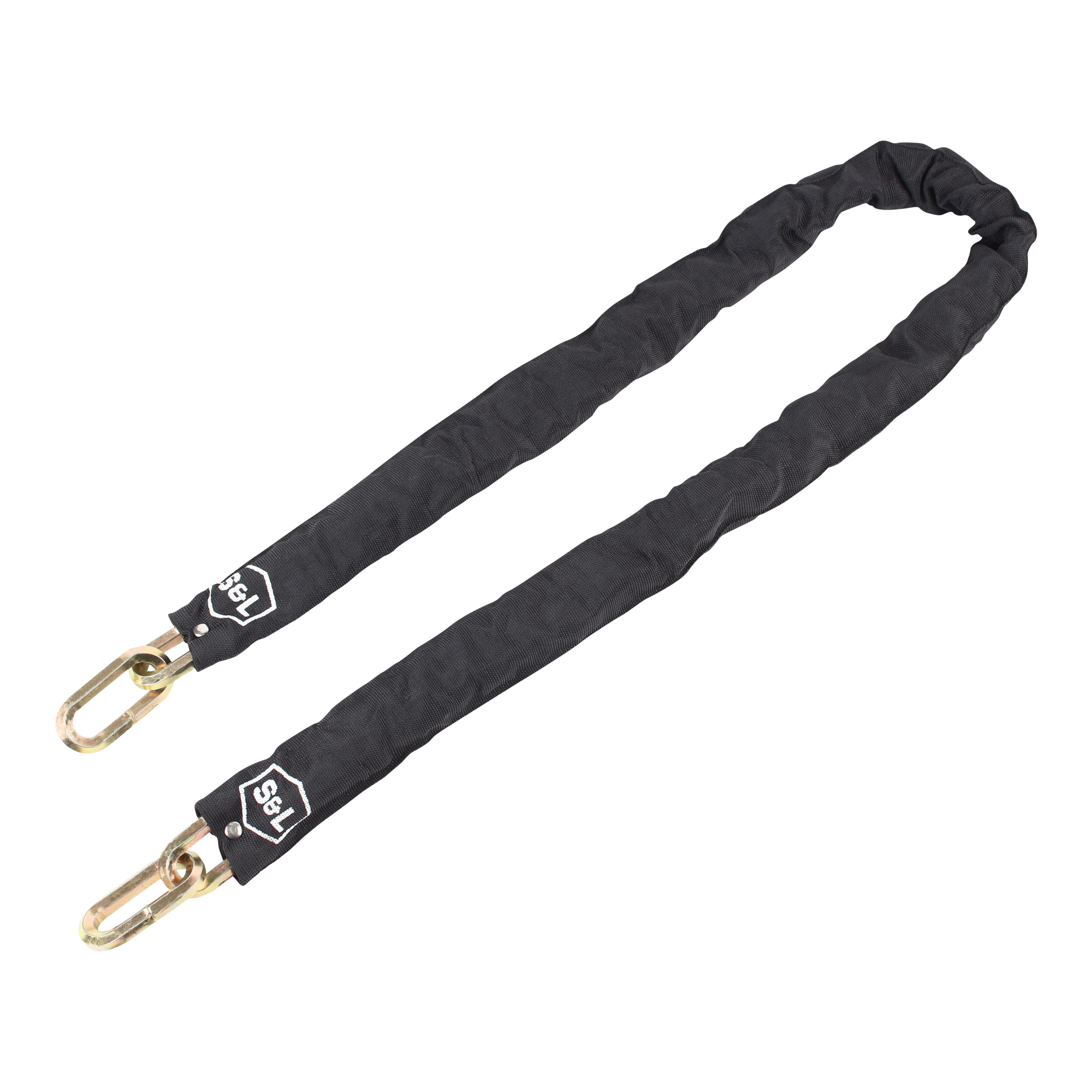 Hexagonal Shackle black Hardened steel Security chain, (L)1.5m (Dia)10mm