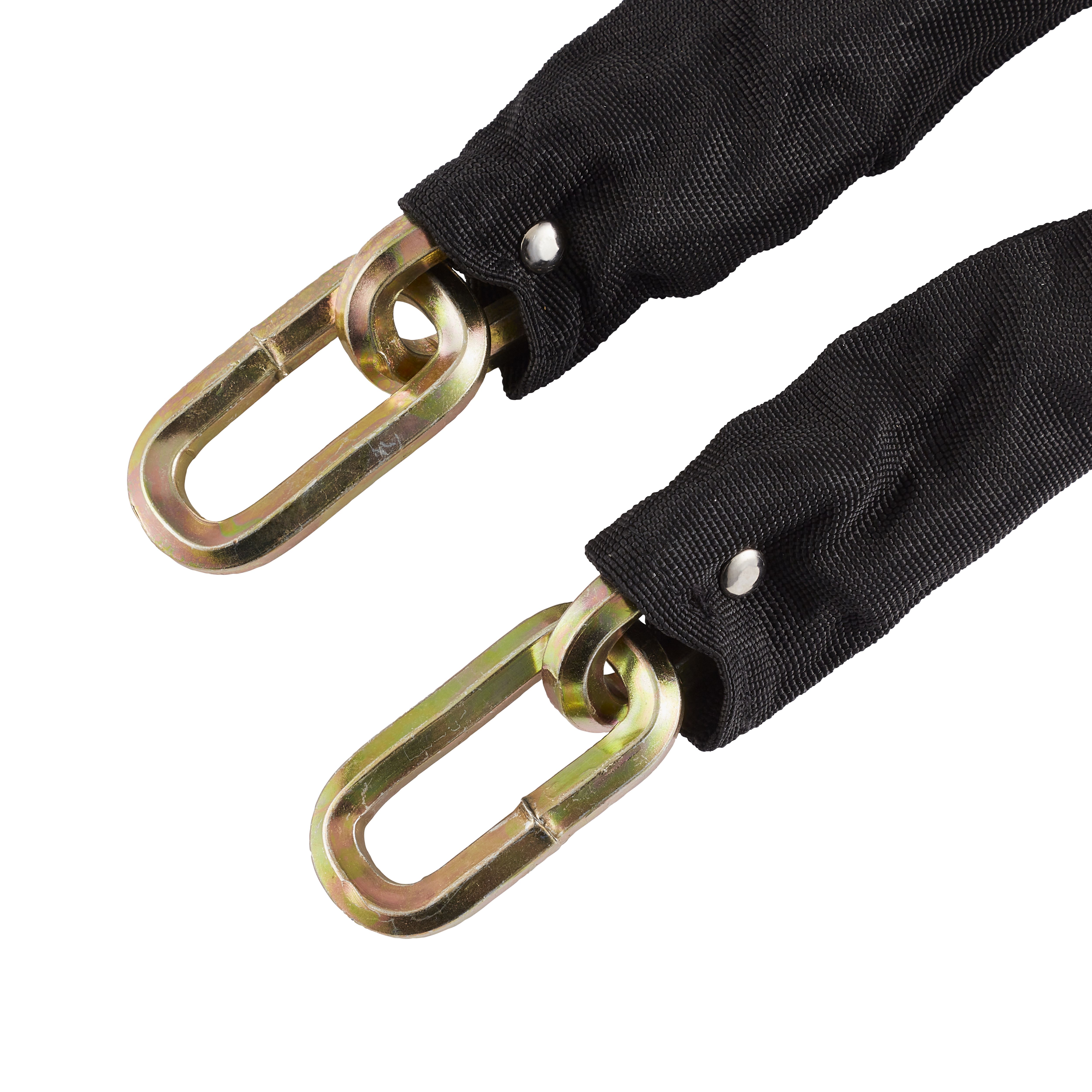 Hexagonal Shackle black Hardened steel Security chain, (L)1.5m (Dia)10mm