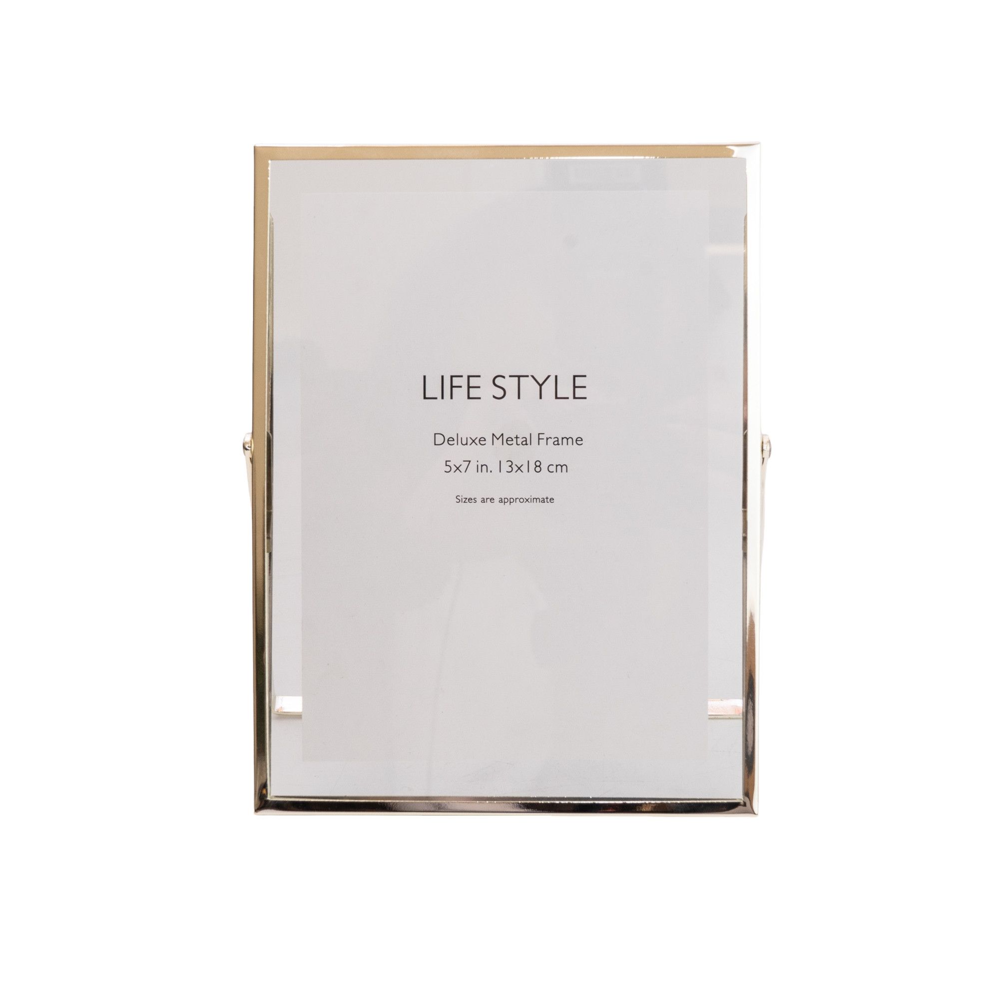 High gloss Silver effect Single Photo frame (H)21cm x (W)16cm