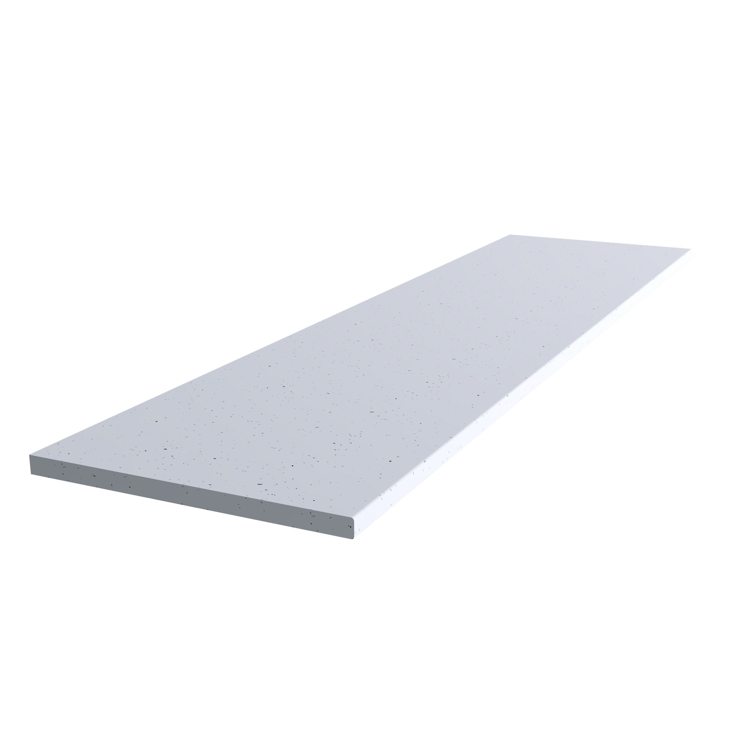 High gloss White Glitter effect Round edge Chipboard & laminate ...