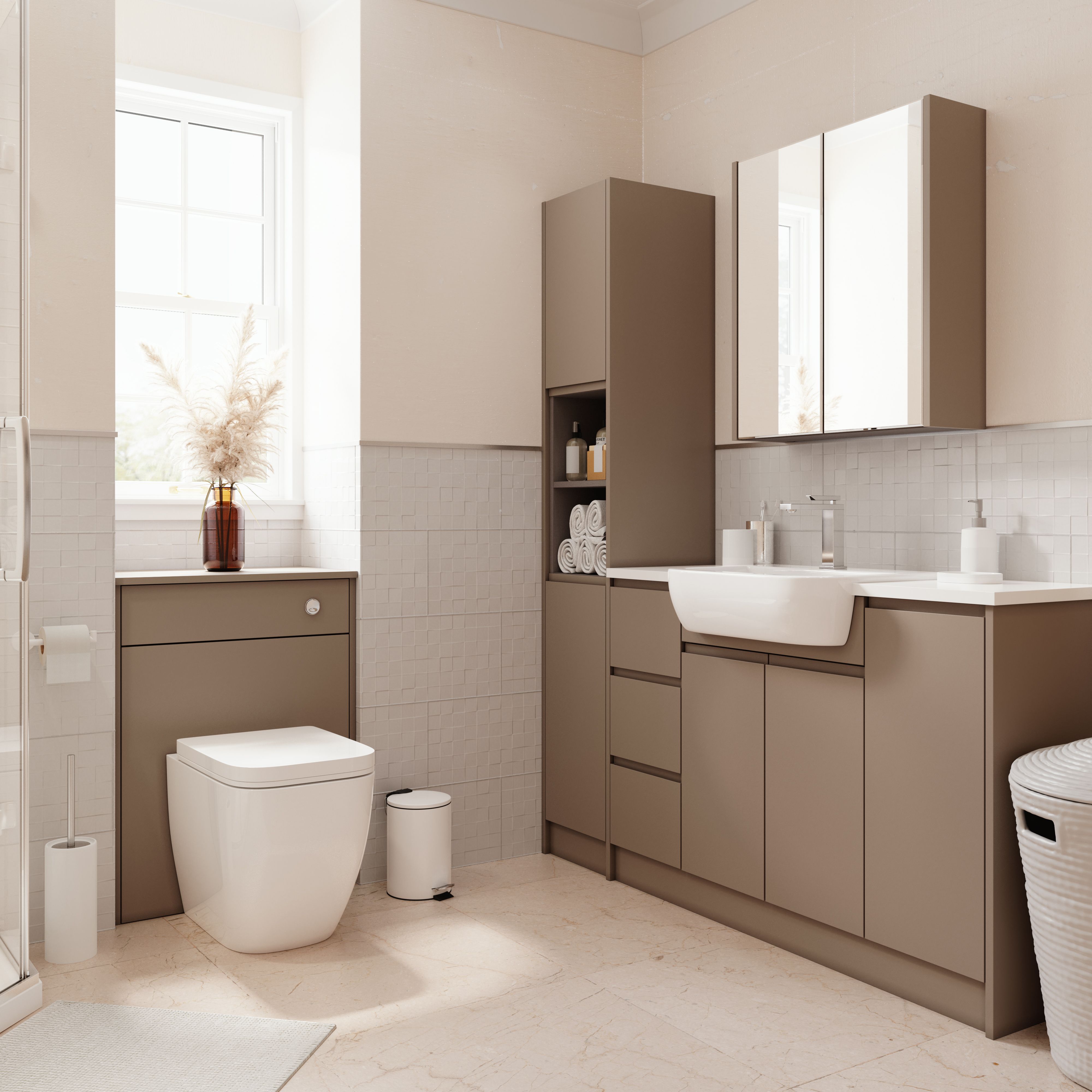 24mm High gloss White Chipboard & laminate Worktop