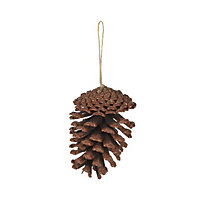 Highland lodge Brown Pine cone Hanging ornament