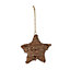 Highland lodge Brown Star Rattan Hanging ornament