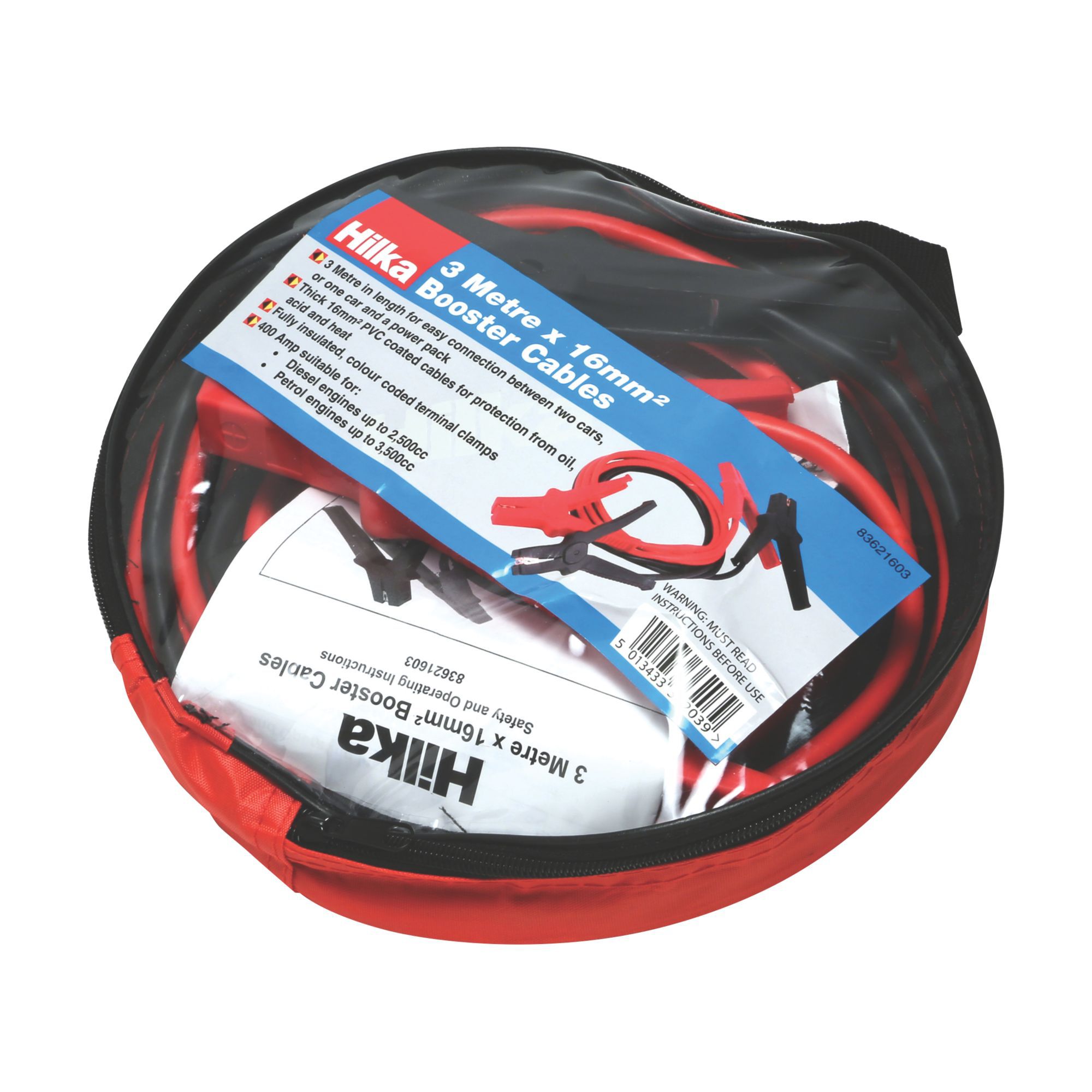Hilka Pro-Craft Jump lead (L)3m, Pair