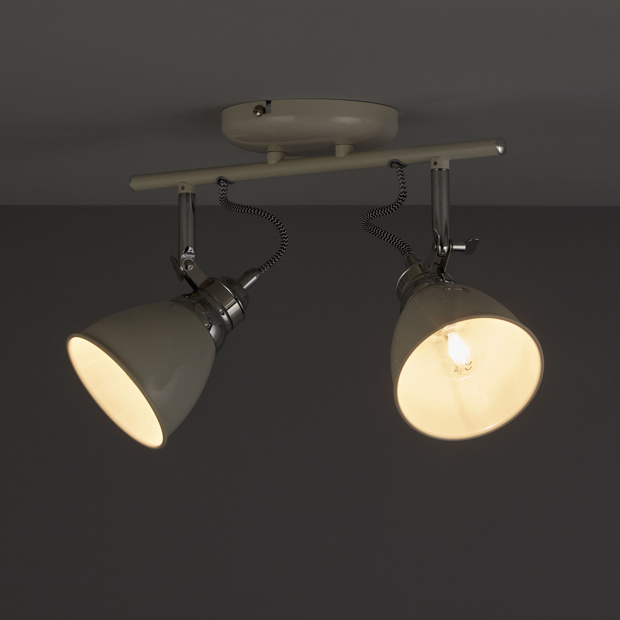 Hippolyta Gloss Limestone 2 Light Spotlight