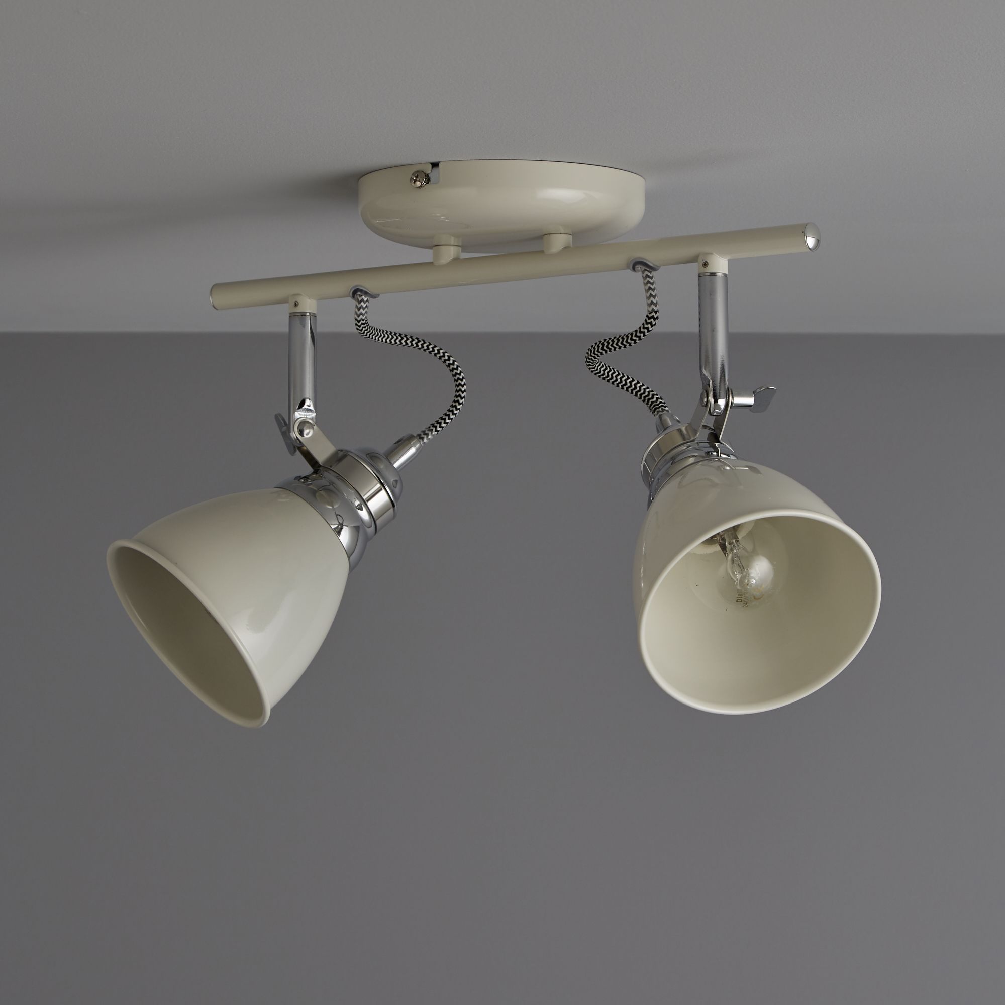 Hippolyta Gloss Limestone 2 Light Spotlight