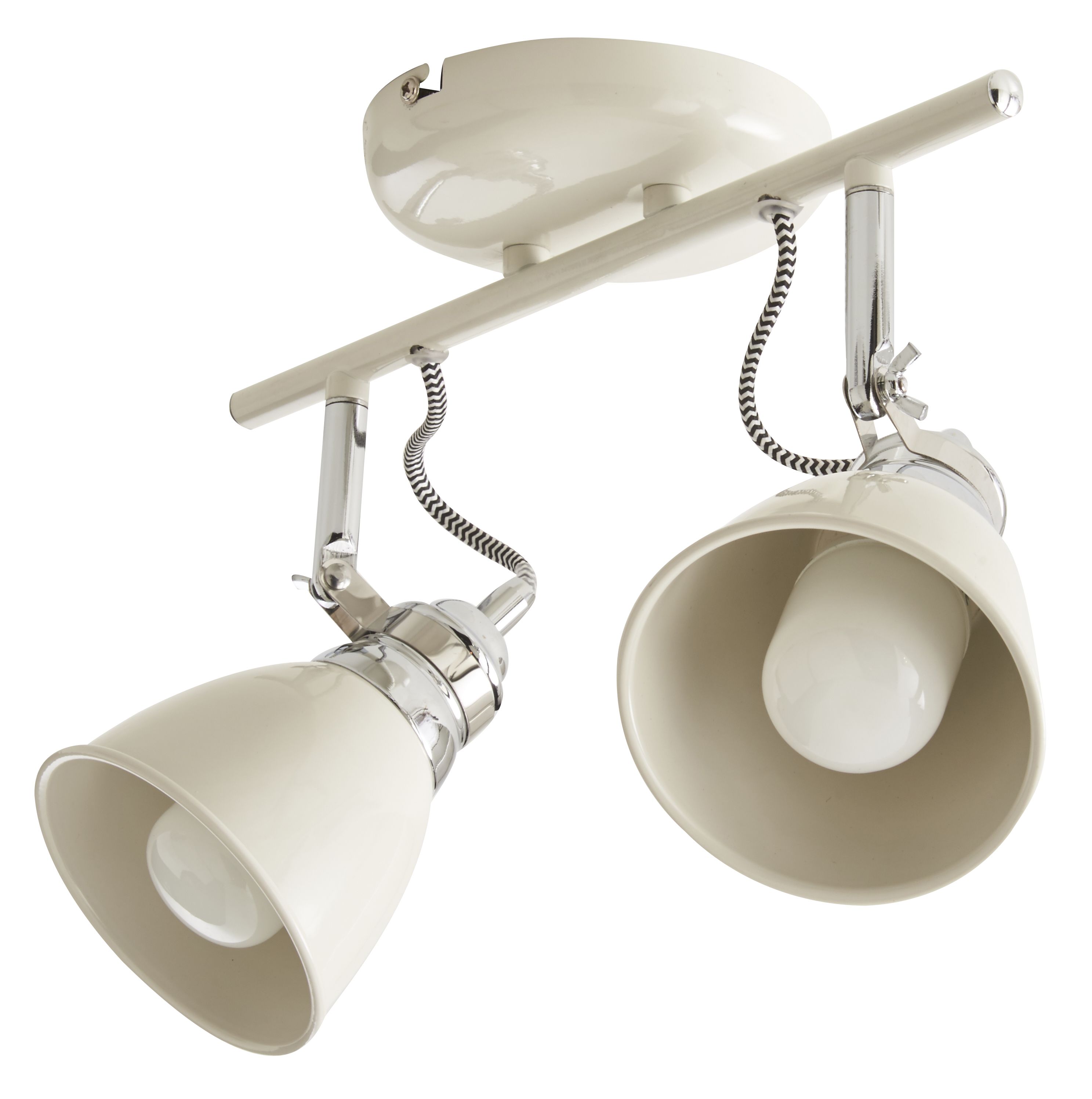 Hippolyta Gloss Limestone 2 Light Spotlight