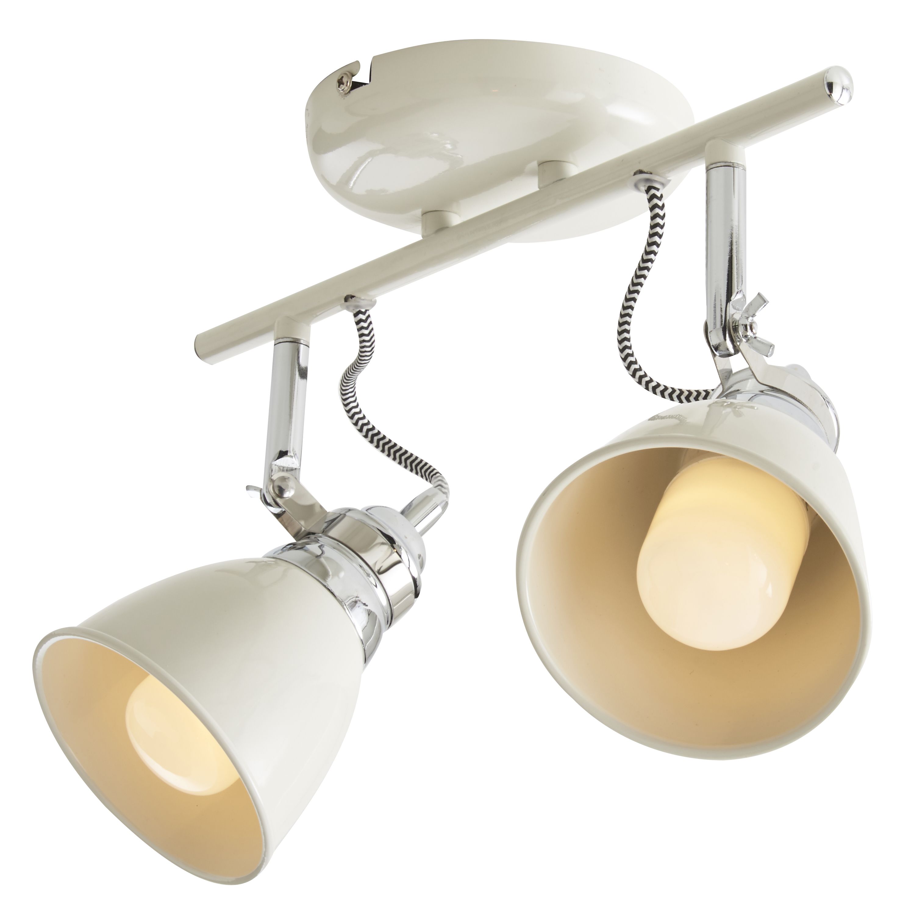 Hippolyta Gloss Limestone 2 Light Spotlight