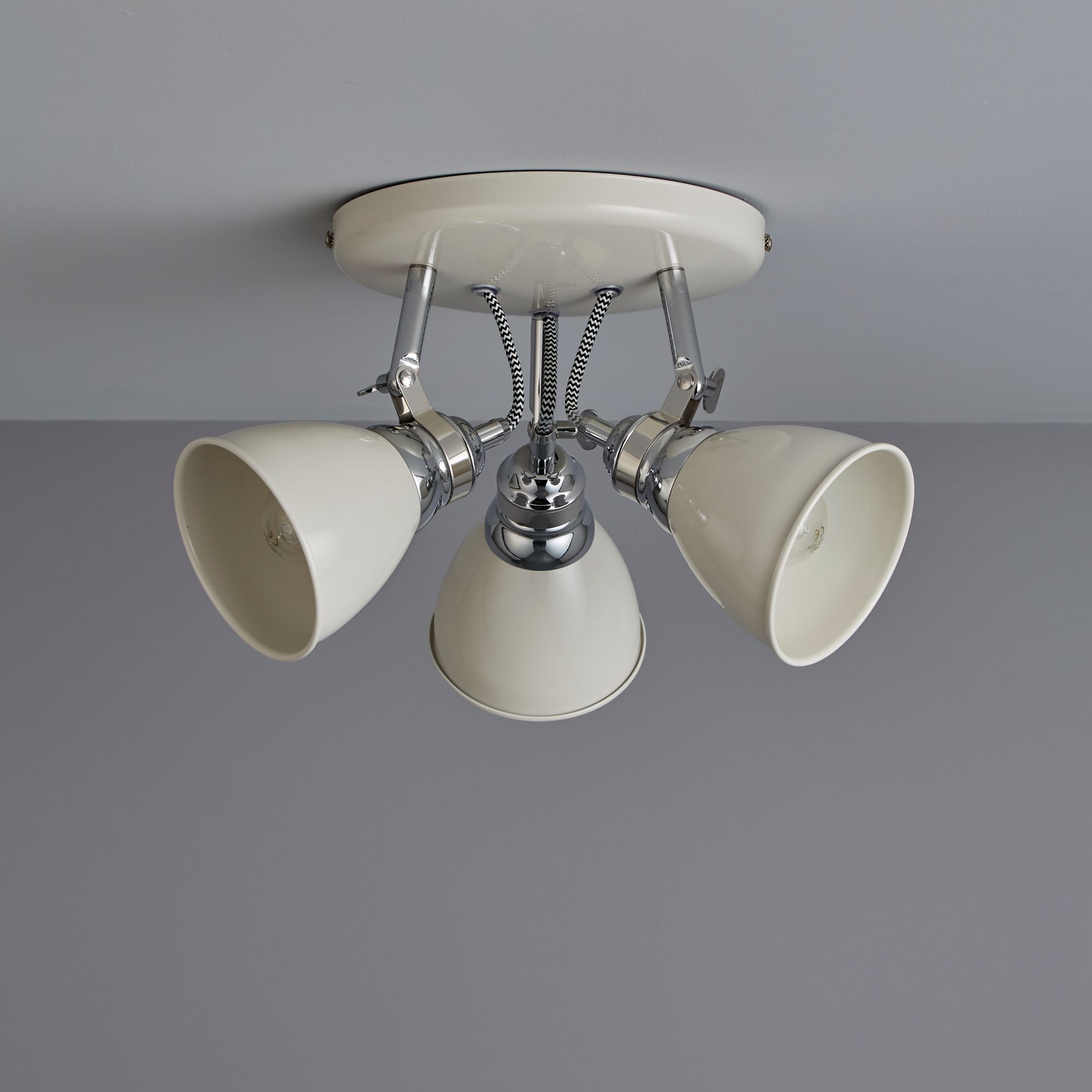 Hippolyta Gloss Limestone 3 Light Spotlight