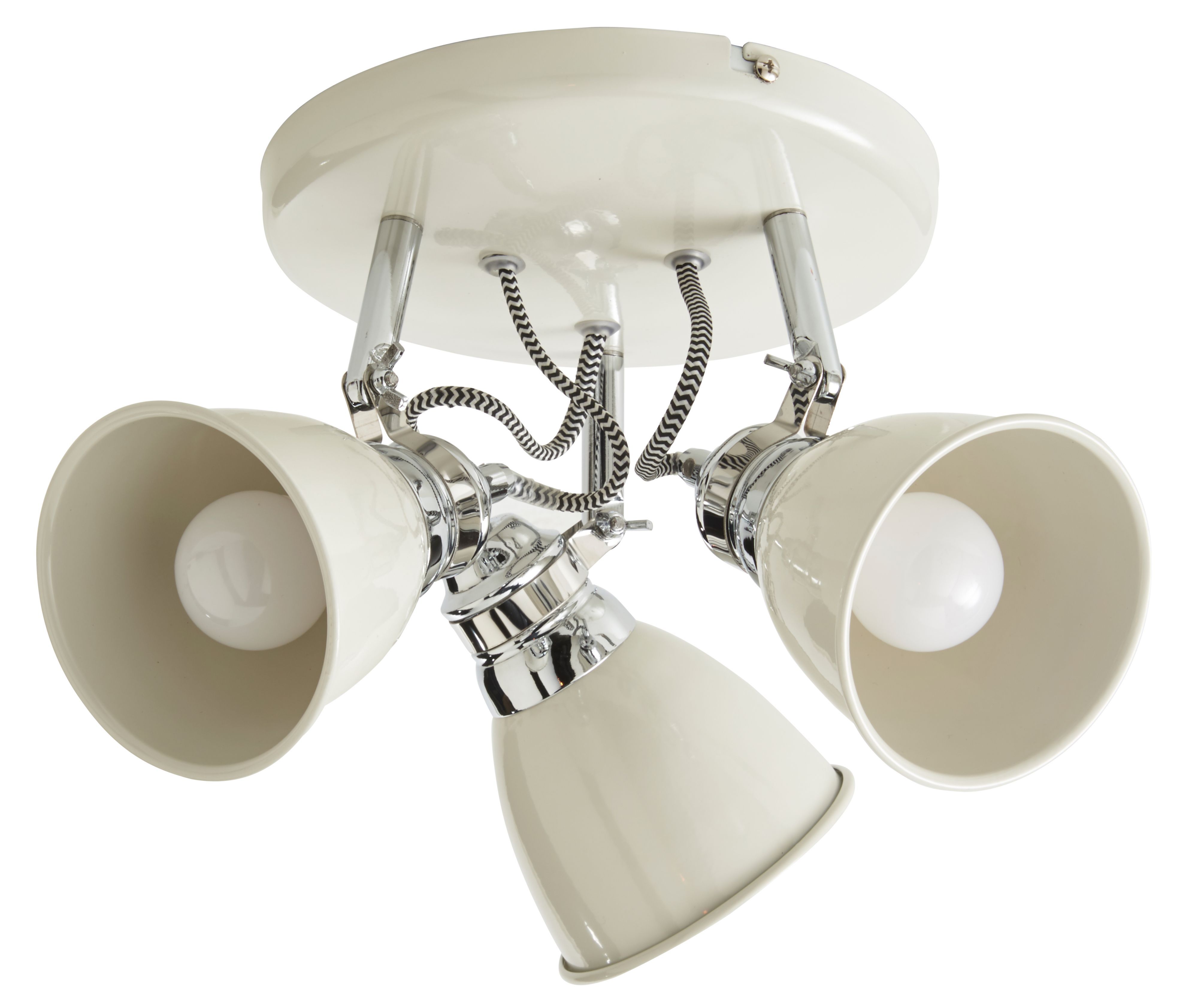 Hippolyta Gloss Limestone 3 Light Spotlight