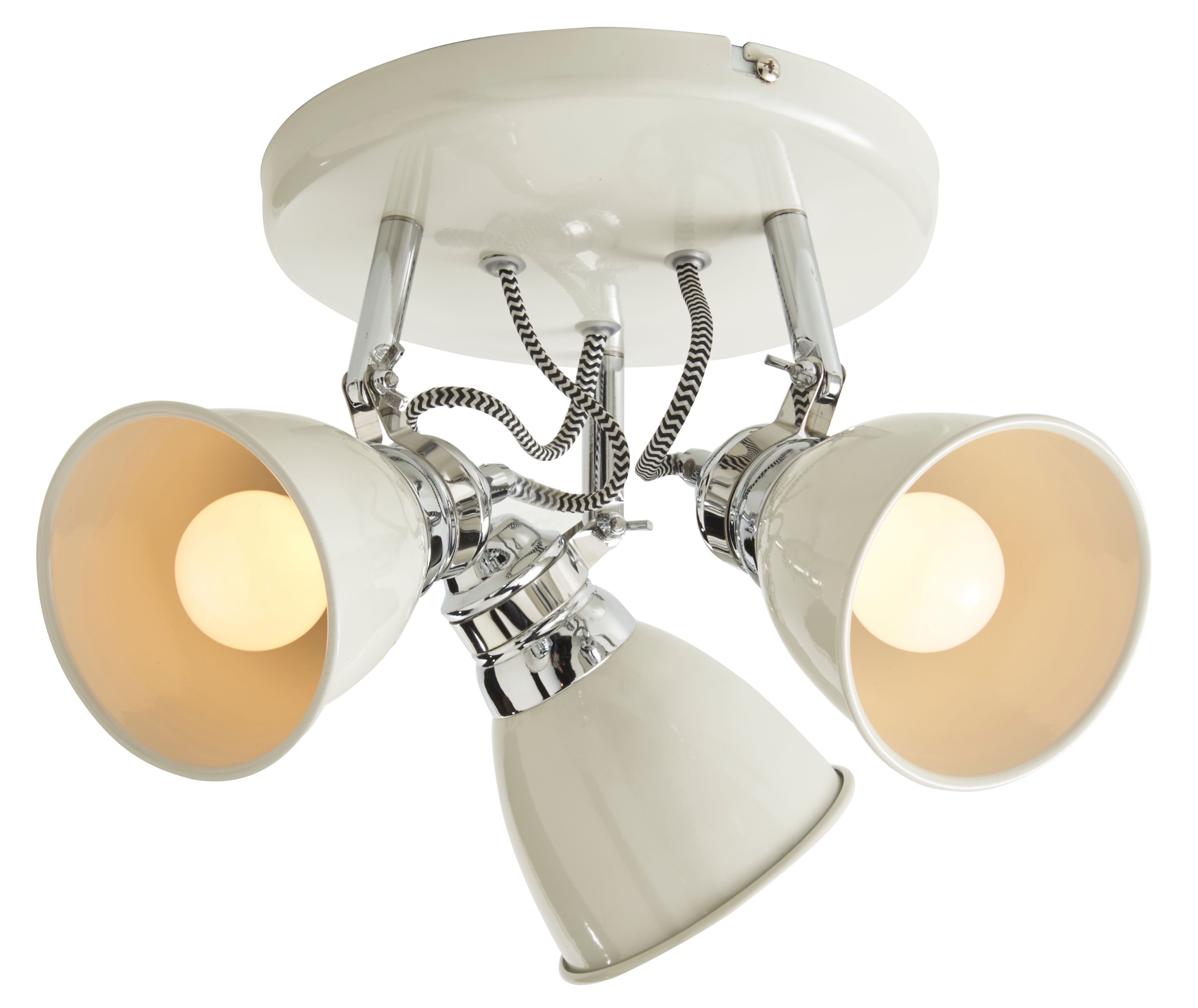 Hippolyta Gloss Limestone 3 Light Spotlight