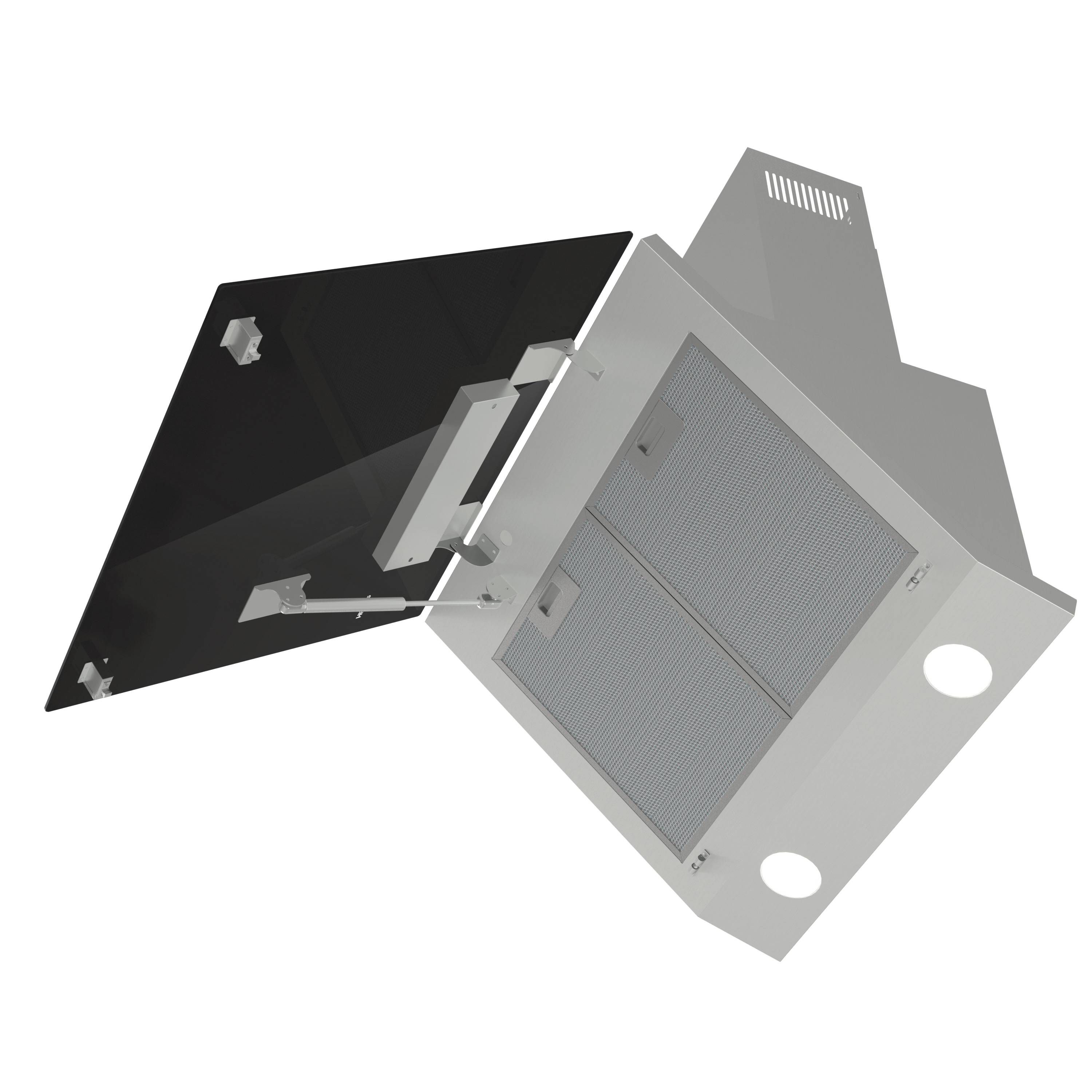Hisense CH6IN14BXBUK Stainless steel Chimney Cooker hood (W)60cm - Jet black