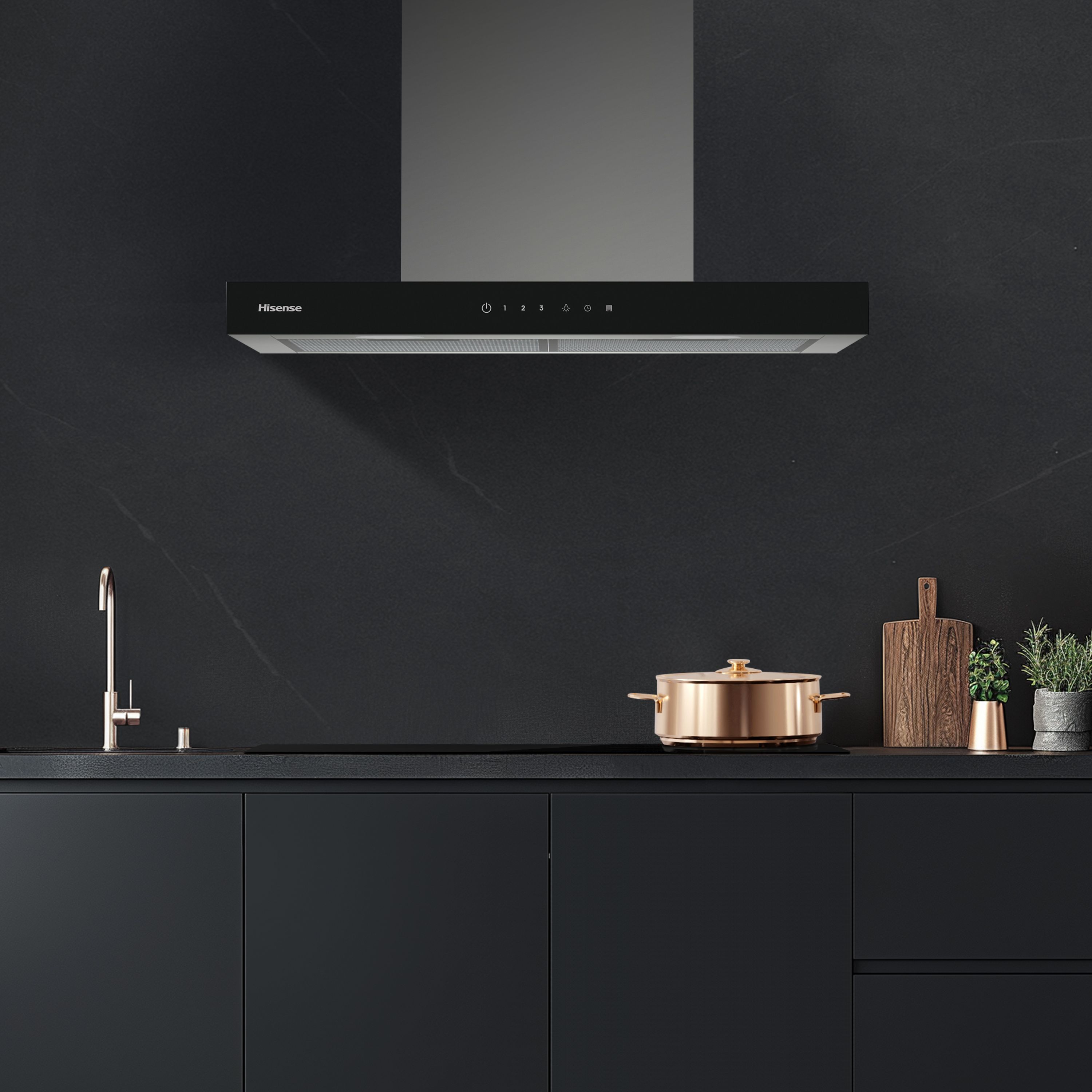 Hisense CH6T14BXBUK Steel Chimney Cooker hood (W)60cm - Stainless steel effect