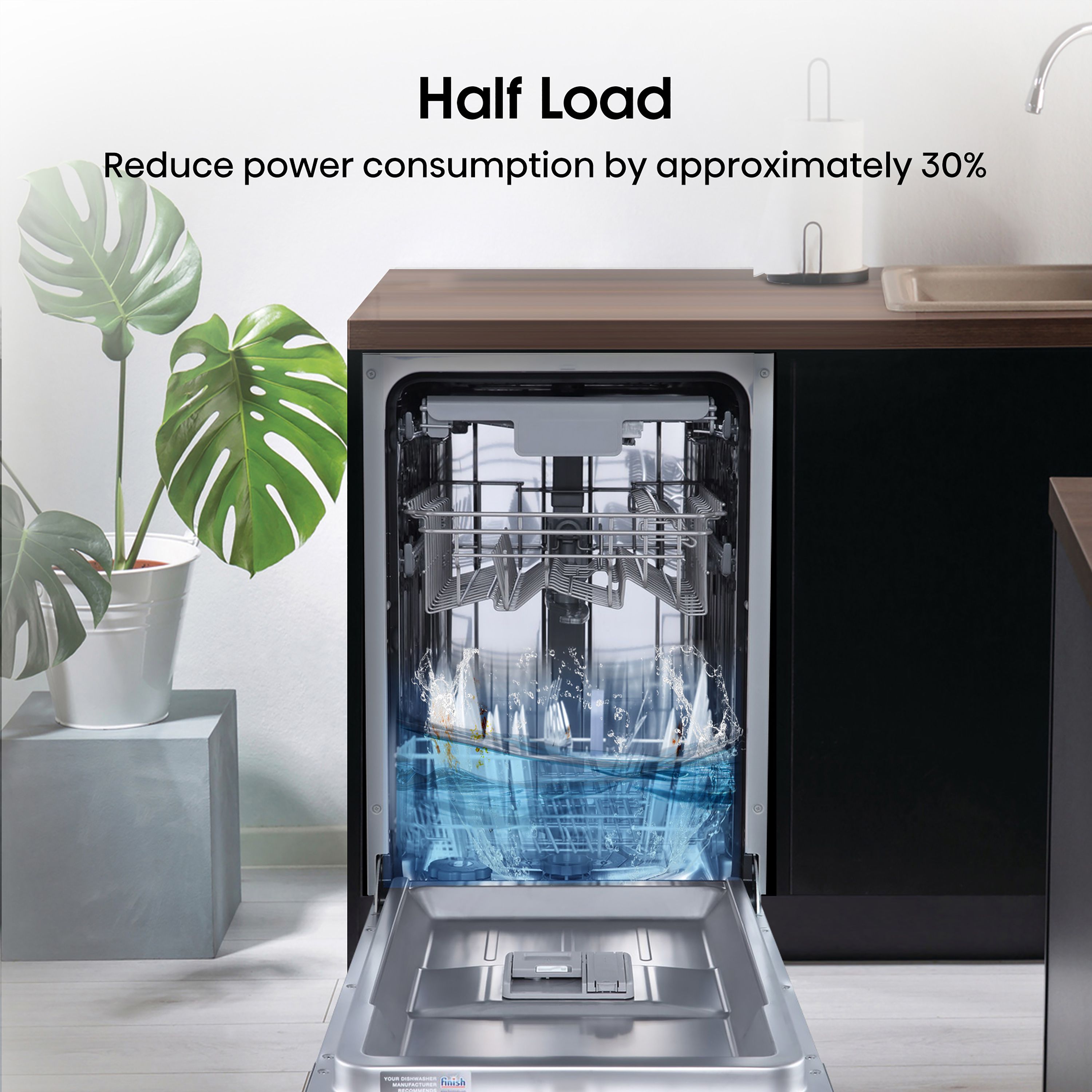 Hisense HV523E15UK_BK Integrated Slimline Dishwasher