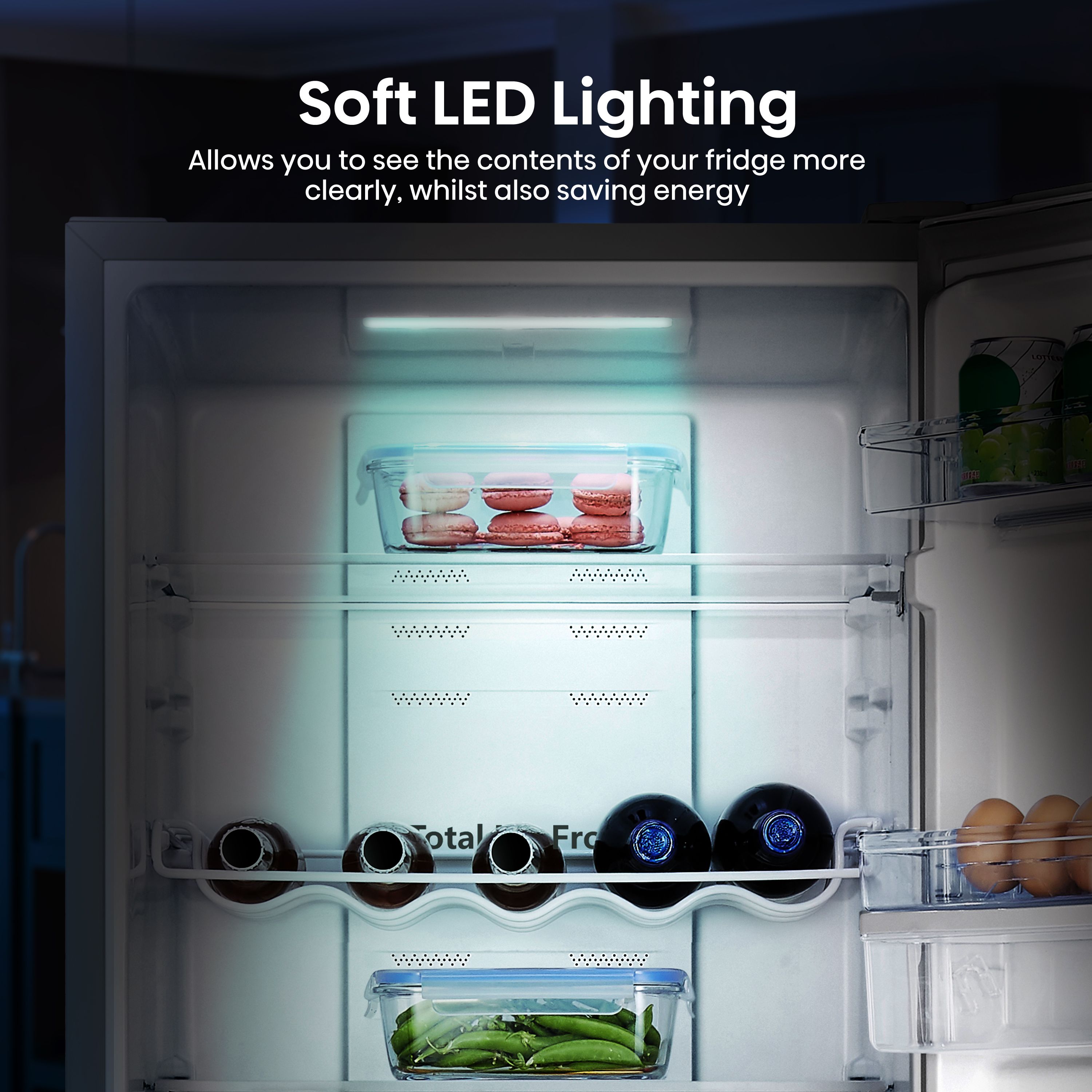 Hisense RB327N4AWD 50:50 Classic Freestanding Frost free Fridge freezer - Gloss silver effect