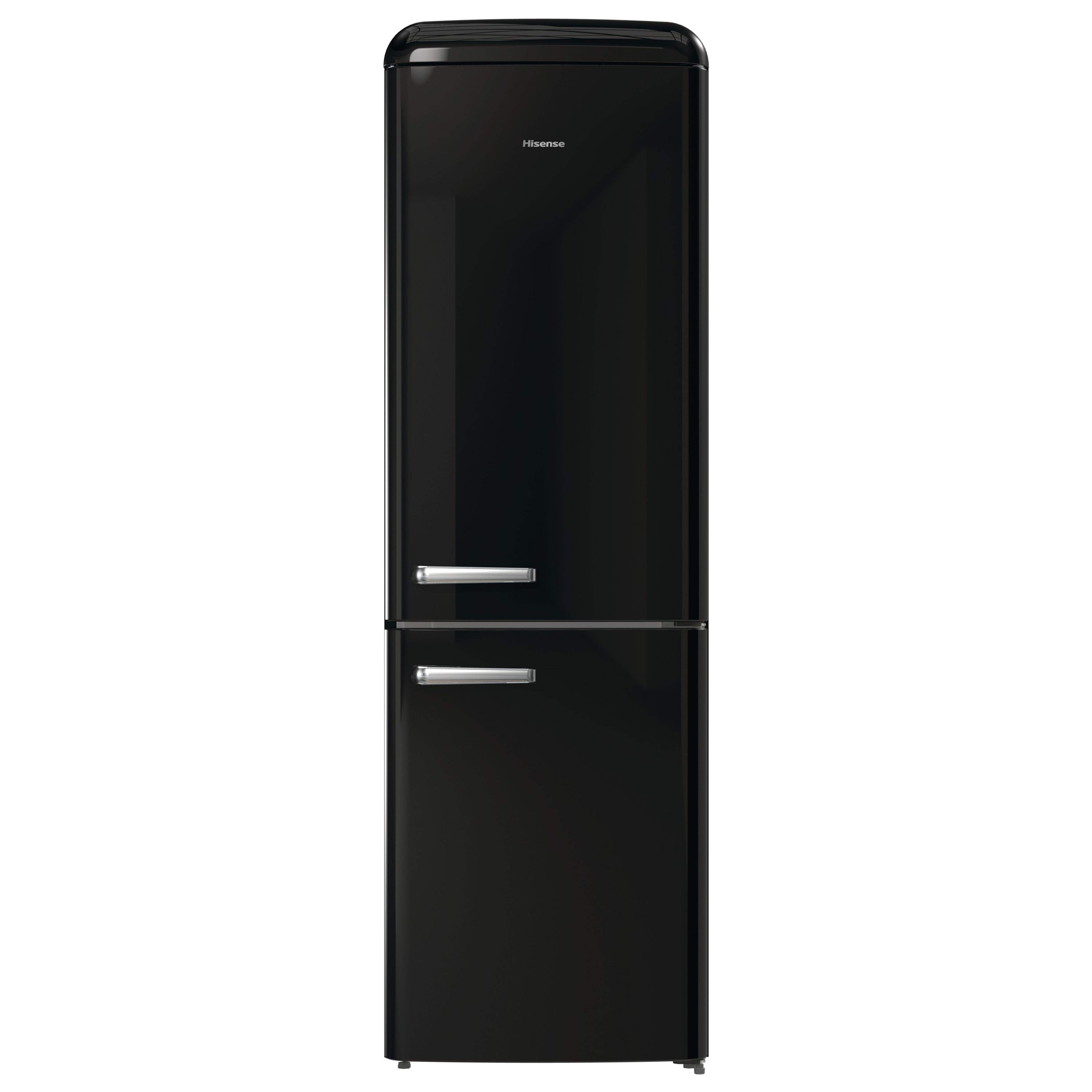 Hisense RB390N4RBDUK_BK 60:40 Retro Freestanding Frost free Fridge freezer - Black