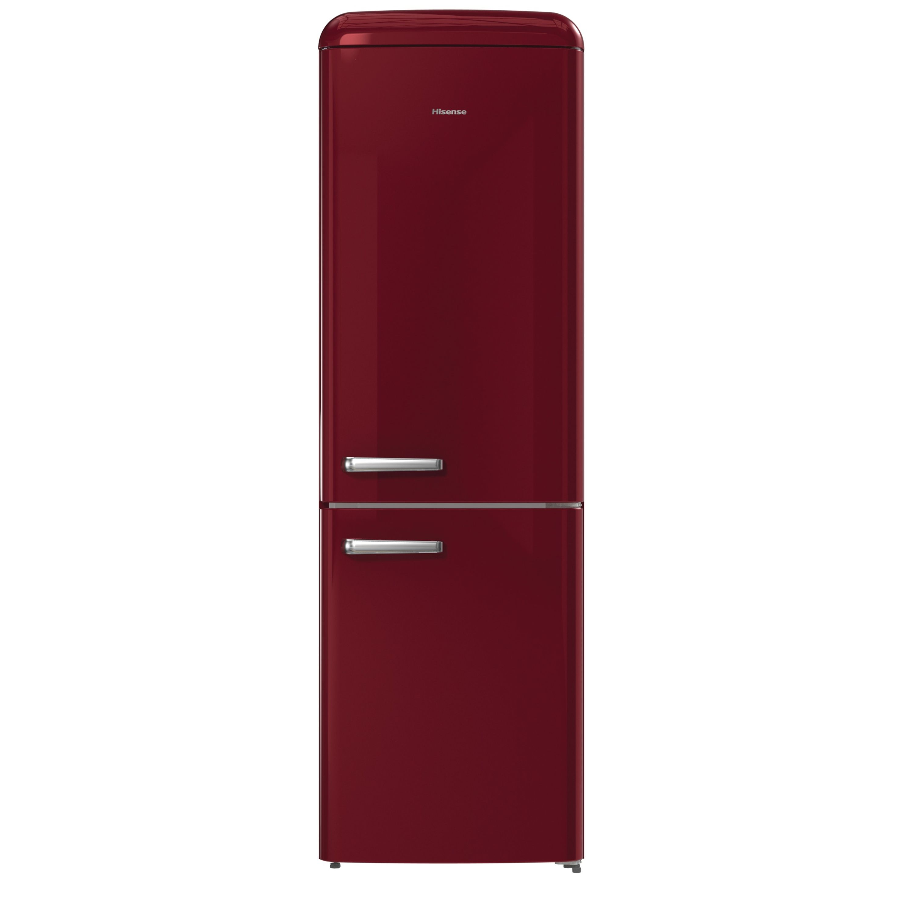 Hisense RB390N5RRDUK_BRD 60:40 Retro Freestanding Frost free Fridge freezer - Bordeaux red