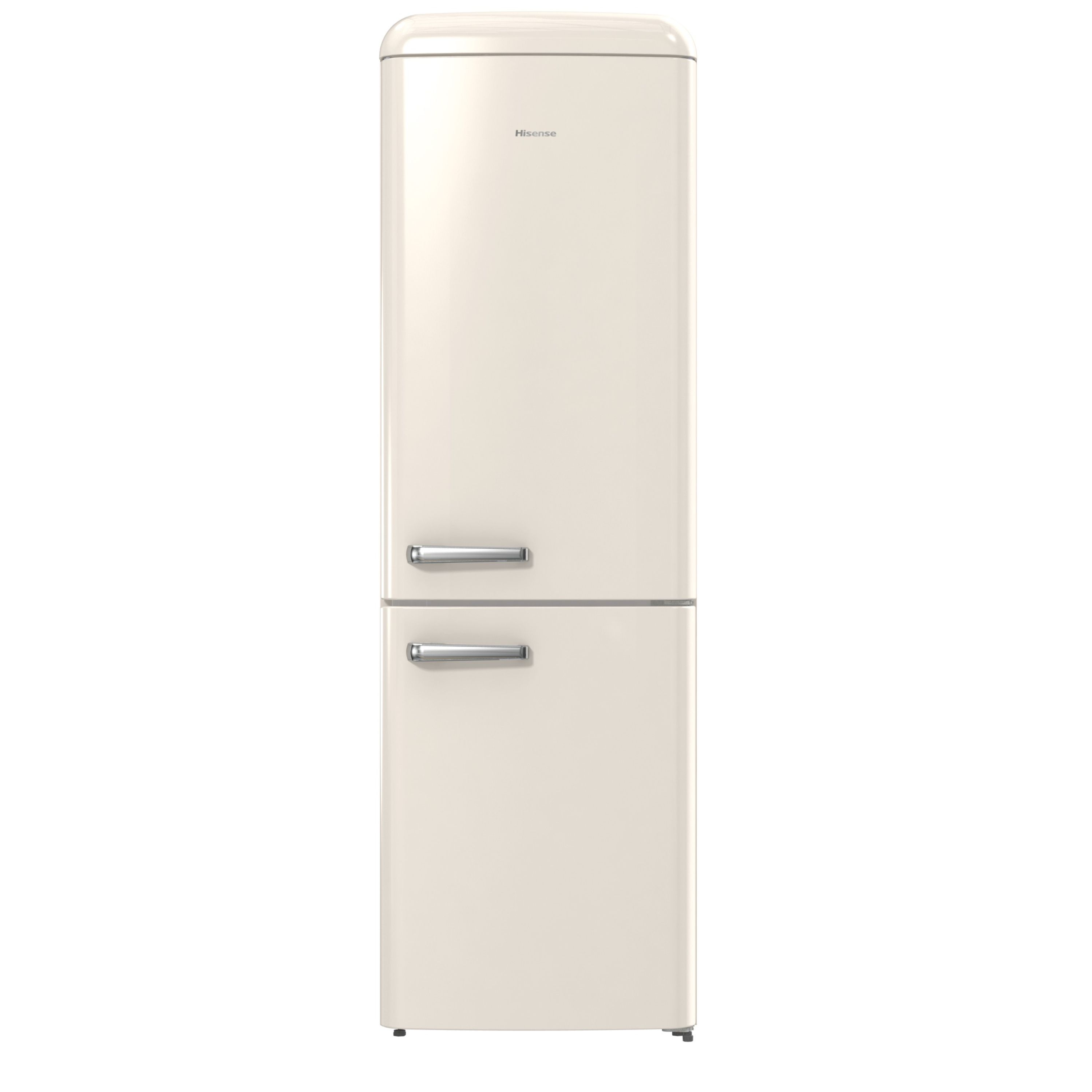 Hisense RB390N6RYDUK_CR 60:40 Retro Freestanding Frost free Fridge freezer - Cream