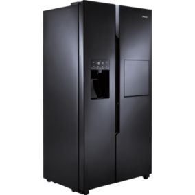 Hisense RS694N4BBF American style Freestanding Frost free Fridge freezer - Black