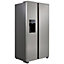 Hisense RS694N4TZF American style Freestanding Frost free Fridge freezer - Stainless steel effect
