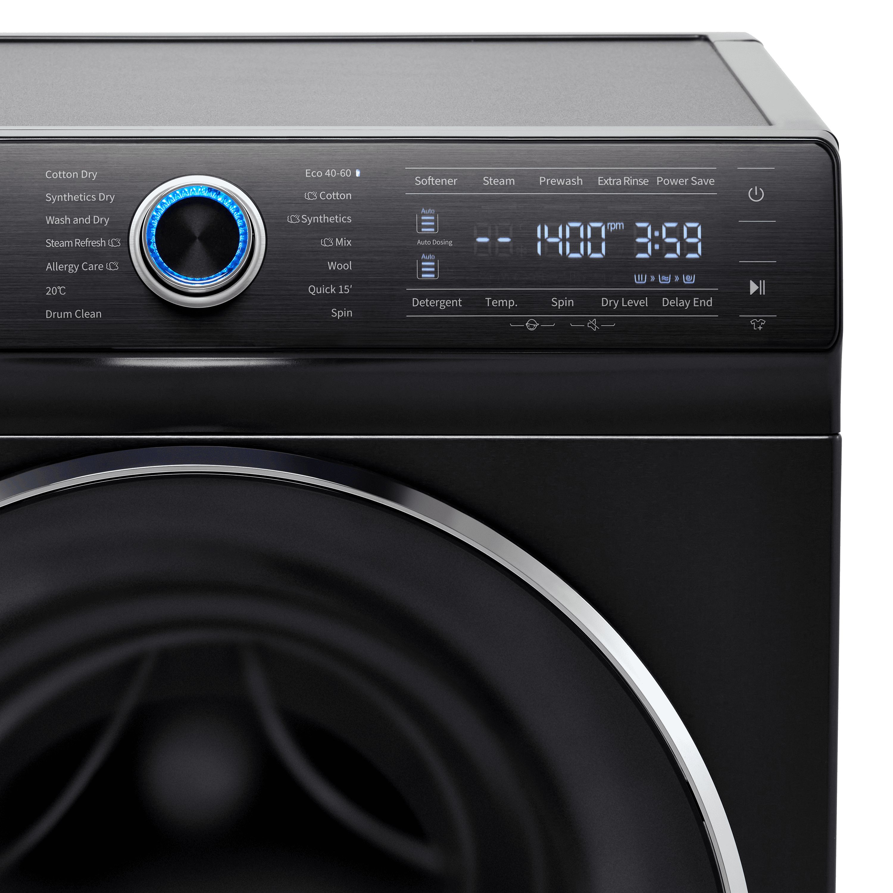 Black washer outlet dryer 10kg