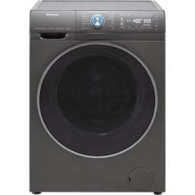 Hisense WDQR1014EVAJMT Tintainium grey Freestanding Condenser Washer dryer, 10kg/6kg