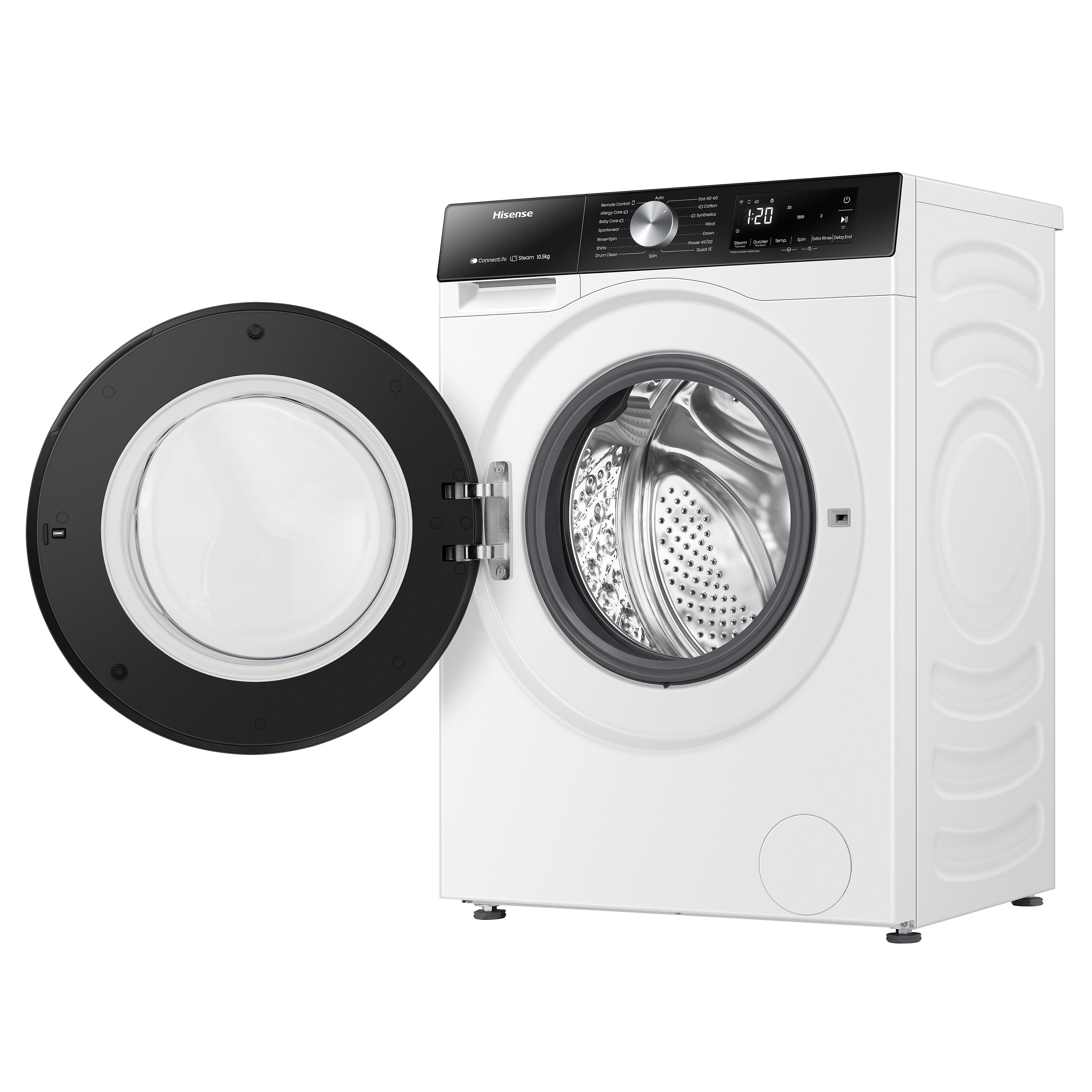 Hisense WF3S1043BW3 10kg Freestanding 1400rpm Washing machine - White