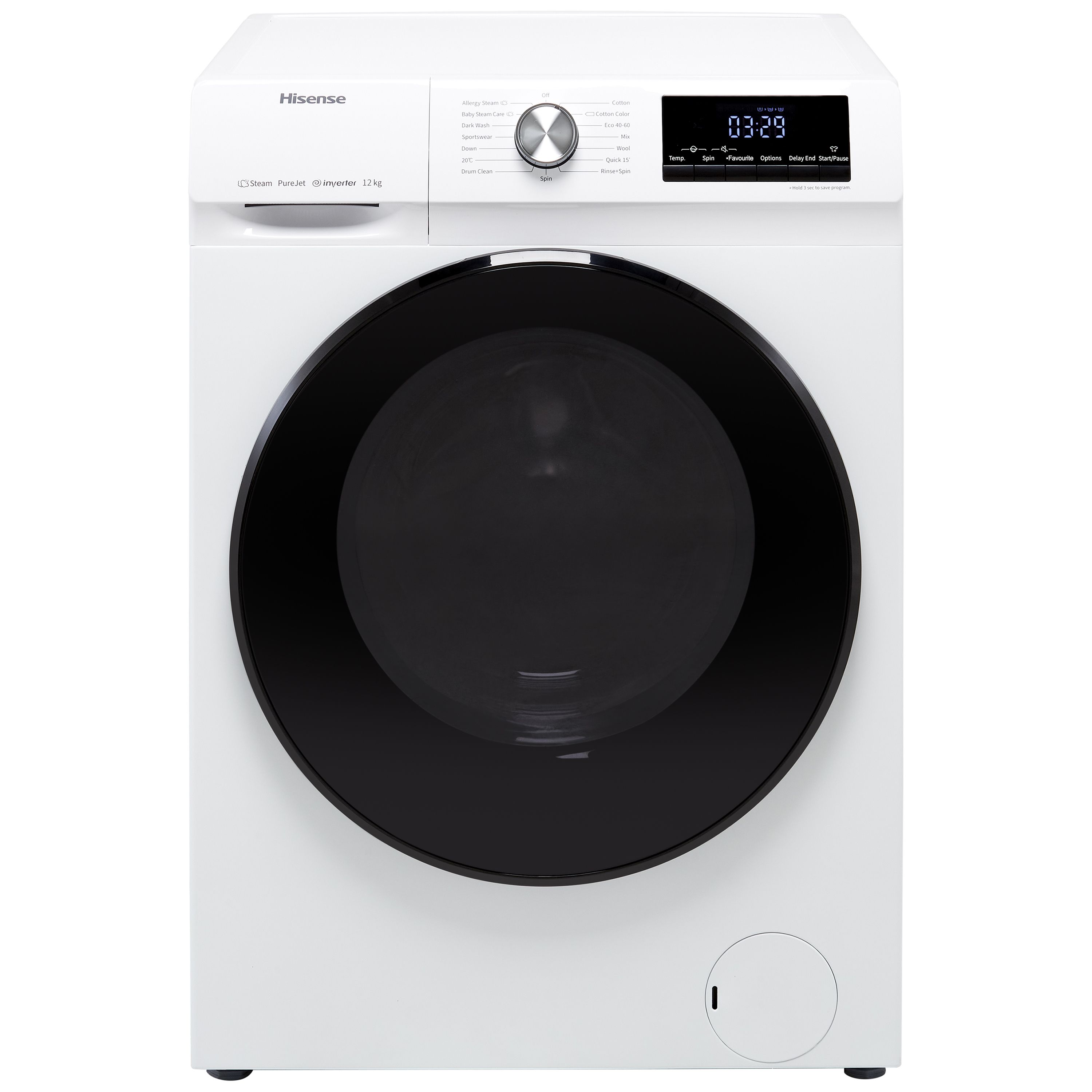 Hisense WFQA1214EVJM_WH 12kg Freestanding 1400rpm Washing machine ...