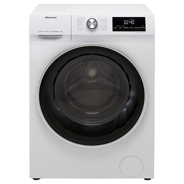 Hisense WFQY9014EVJM 9kg Freestanding 1400rpm Washing machine - White | DIY  at B&Q