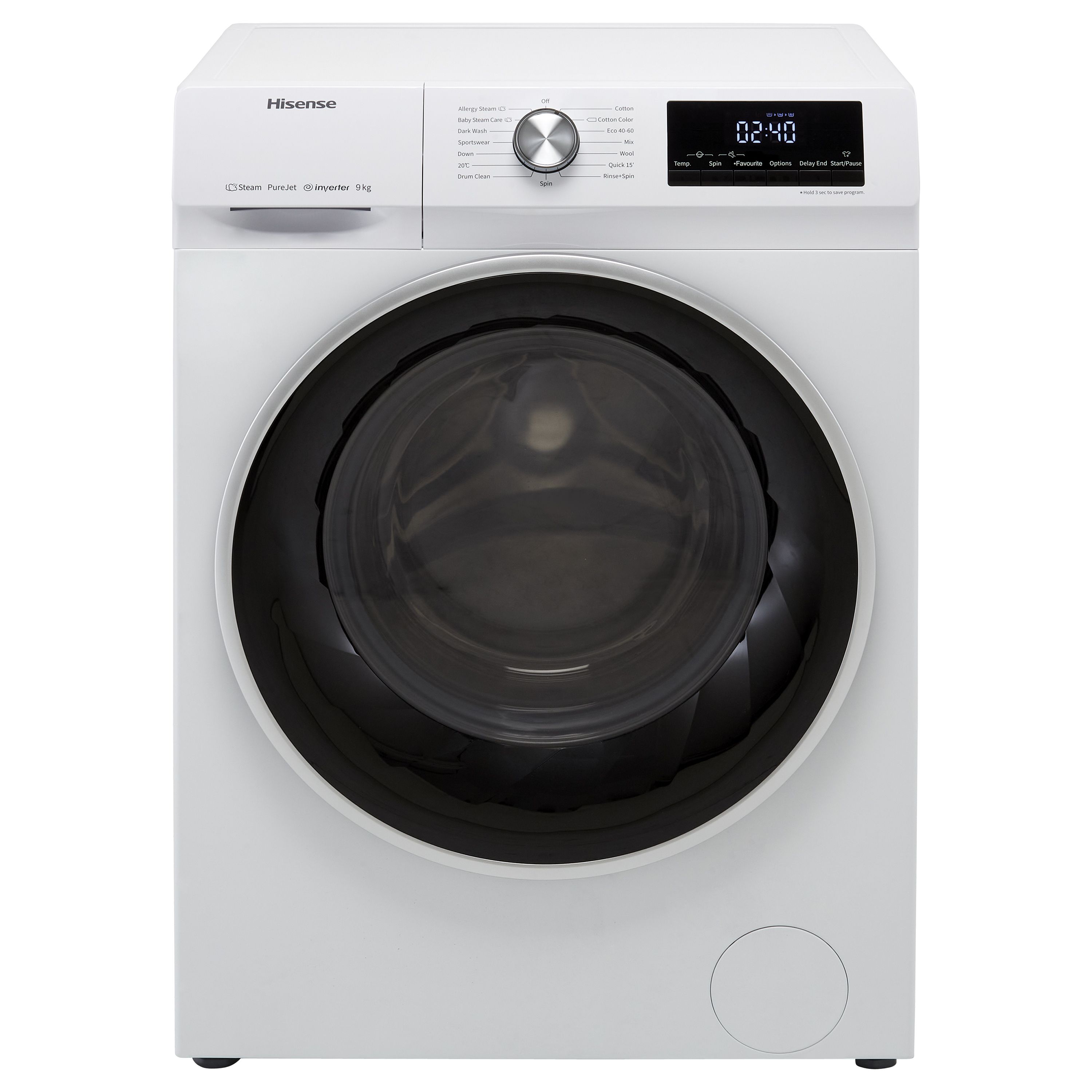 B&Q Freestanding - 1400rpm Hisense DIY machine at White Washing | WFQY9014EVJM 9kg