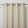 Hiva Beige Plain Unlined Eyelet Curtain (W)117cm (L)137cm, Single