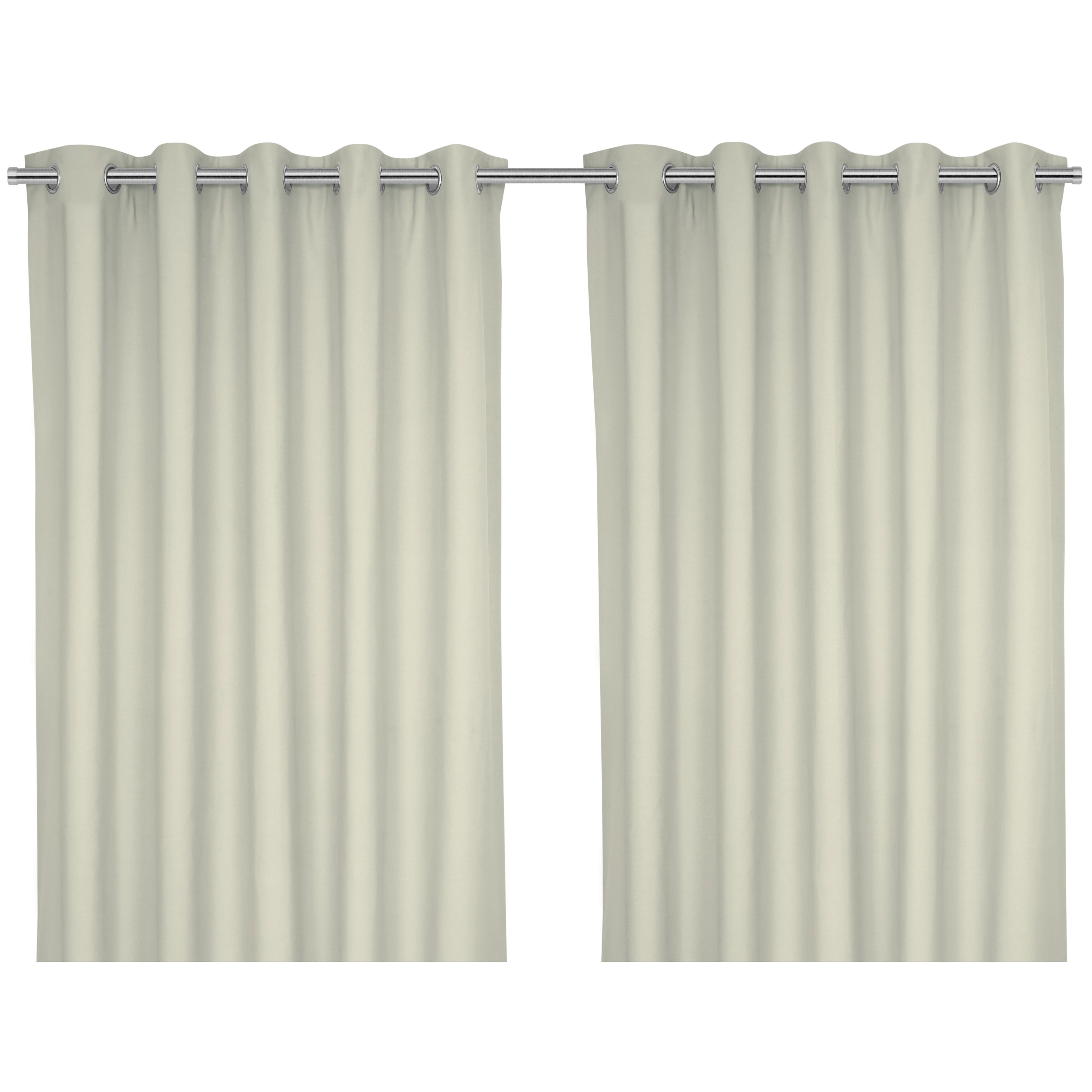 Hiva Beige Solid dyed Lined Eyelet Curtain (W)167cm (L)183cm, Pair