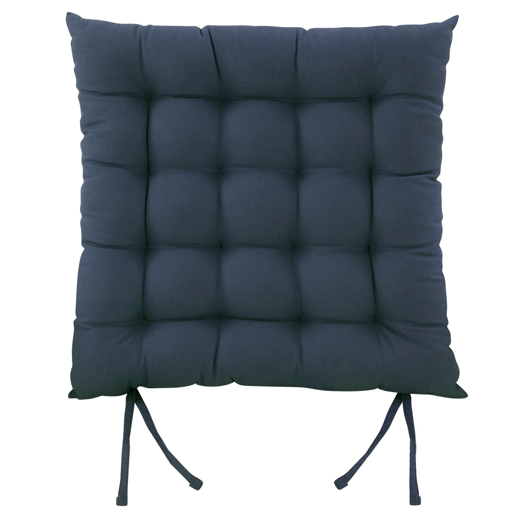 Hiva Blue Plain Square Seat pad (L)45cm x (W)45cm