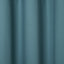 Hiva Blue Plain Unlined Eyelet Curtain (W)167cm (L)228cm, Single