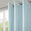 Hiva Light blue Solid dyed Lined Eyelet Curtain (W)117cm (L)137cm, Pair